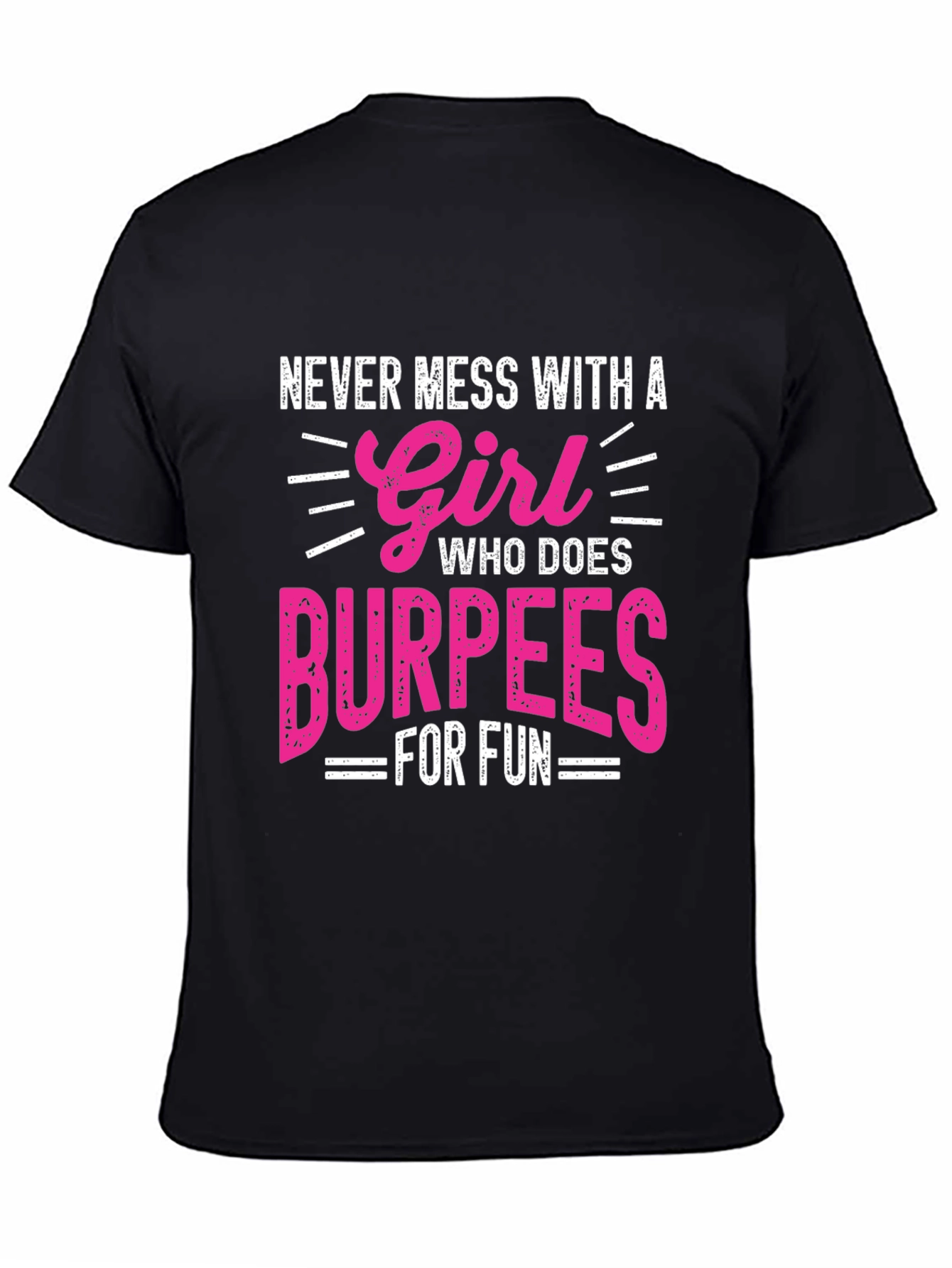 Black Girl Who Does Burpees T-Shirt view 4
