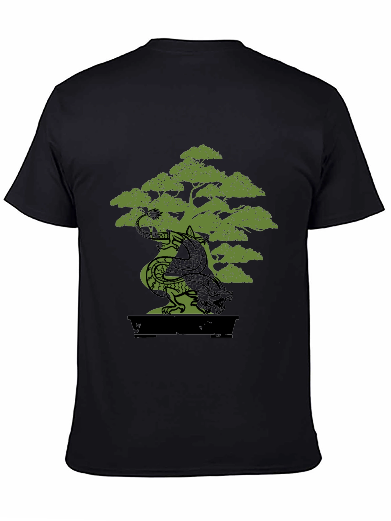 Black Dragon Bonsai Graphic Tee - Unique Design view 4