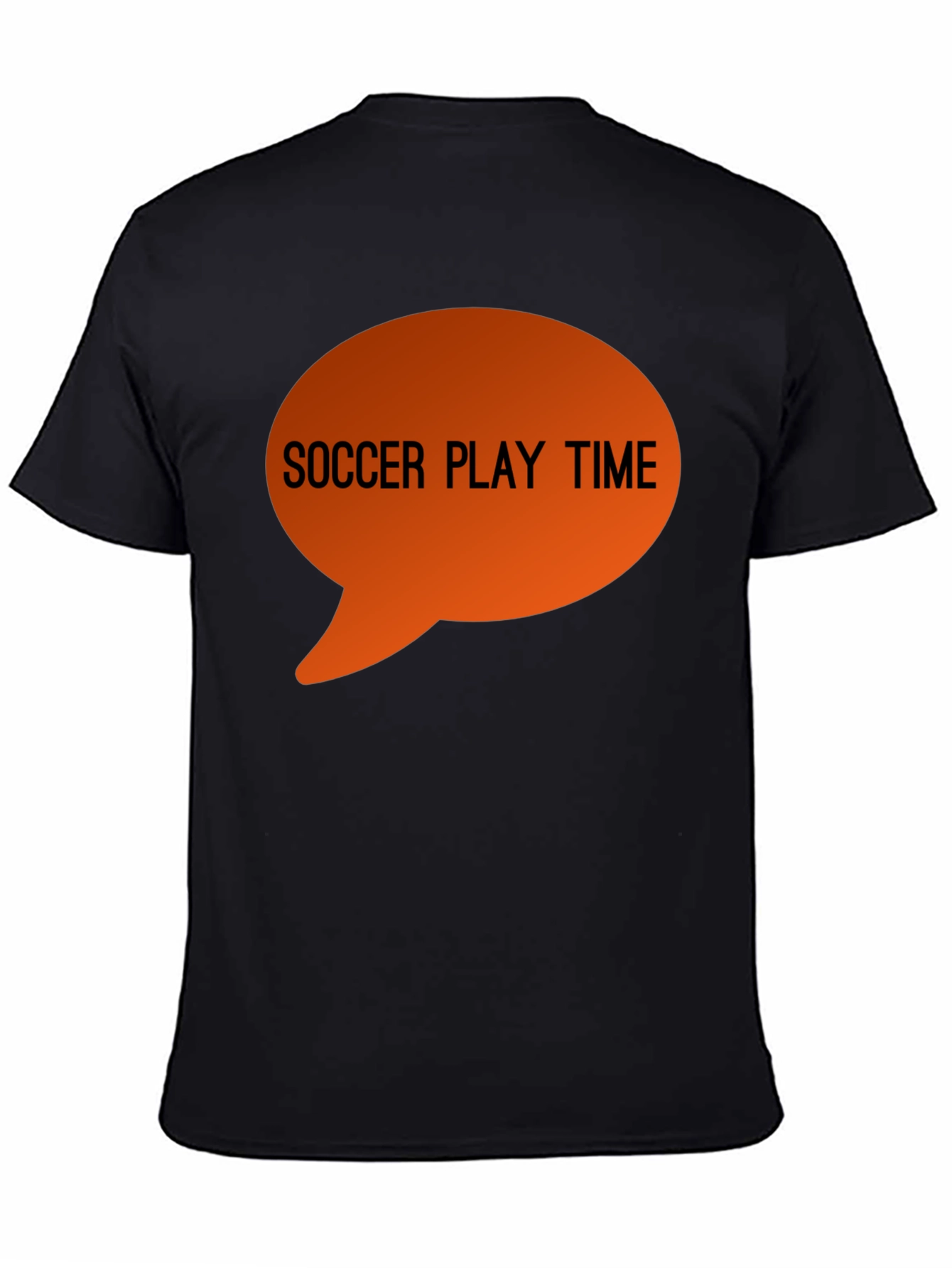 Black Soccer Play Time Graphic Tee - Black Cotton T-Shirt view 4