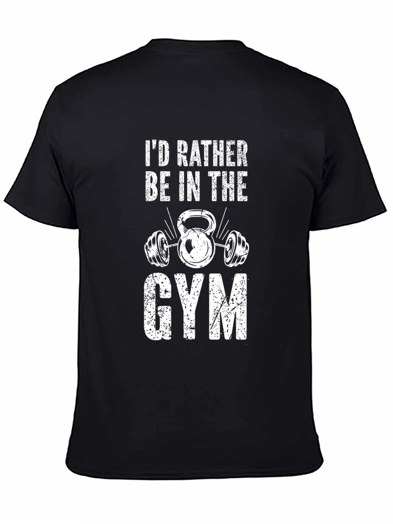 Black Gym Lover Graphic Tee - Black view 4