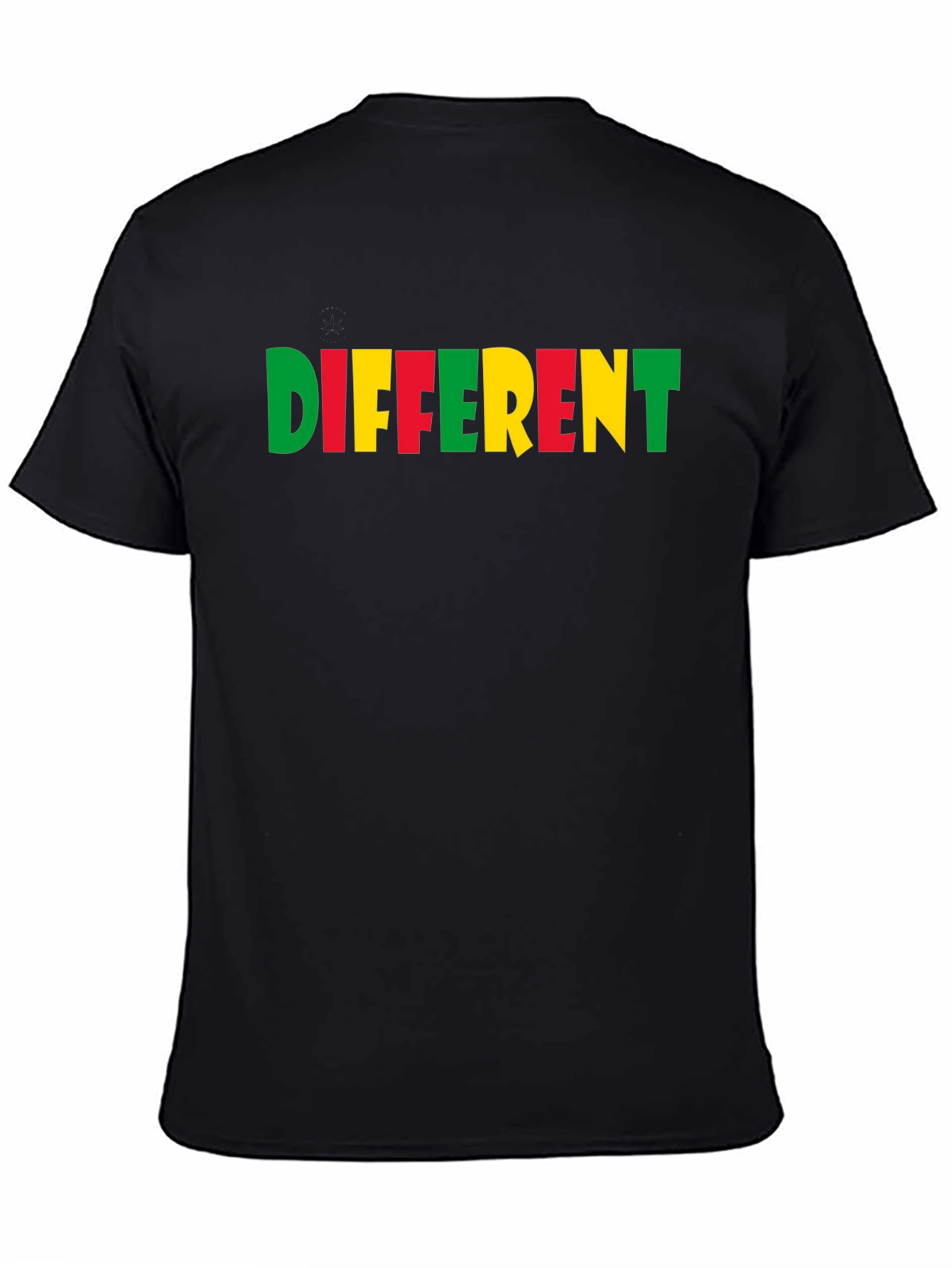 Black Different Colorblock Graphic Tee - Black view 4