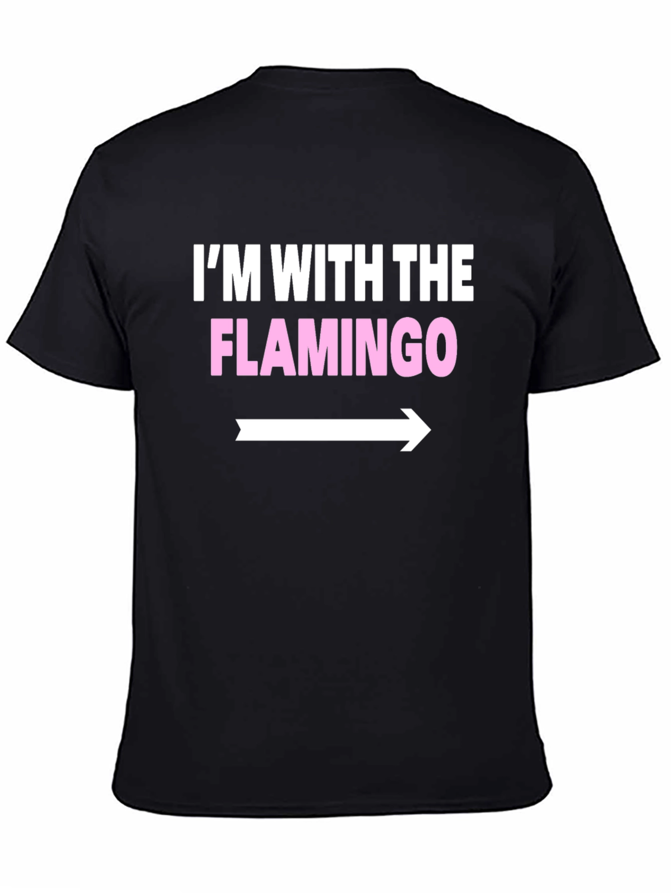 Black I'm With The Flamingo T-Shirt view 4