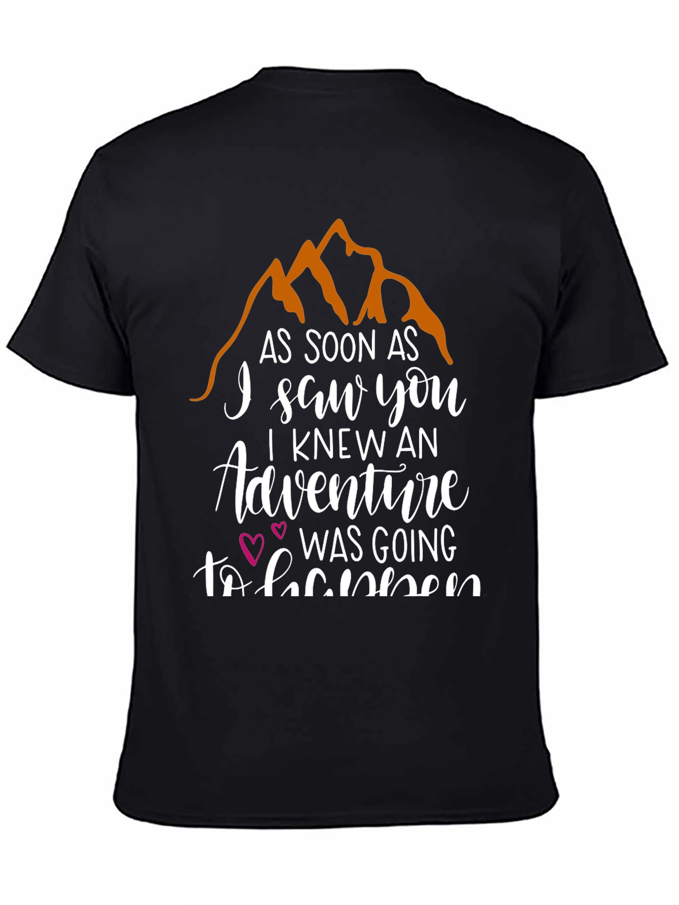 Black Adventure Awaits Graphic Tee - Black Unisex Shirt view 4