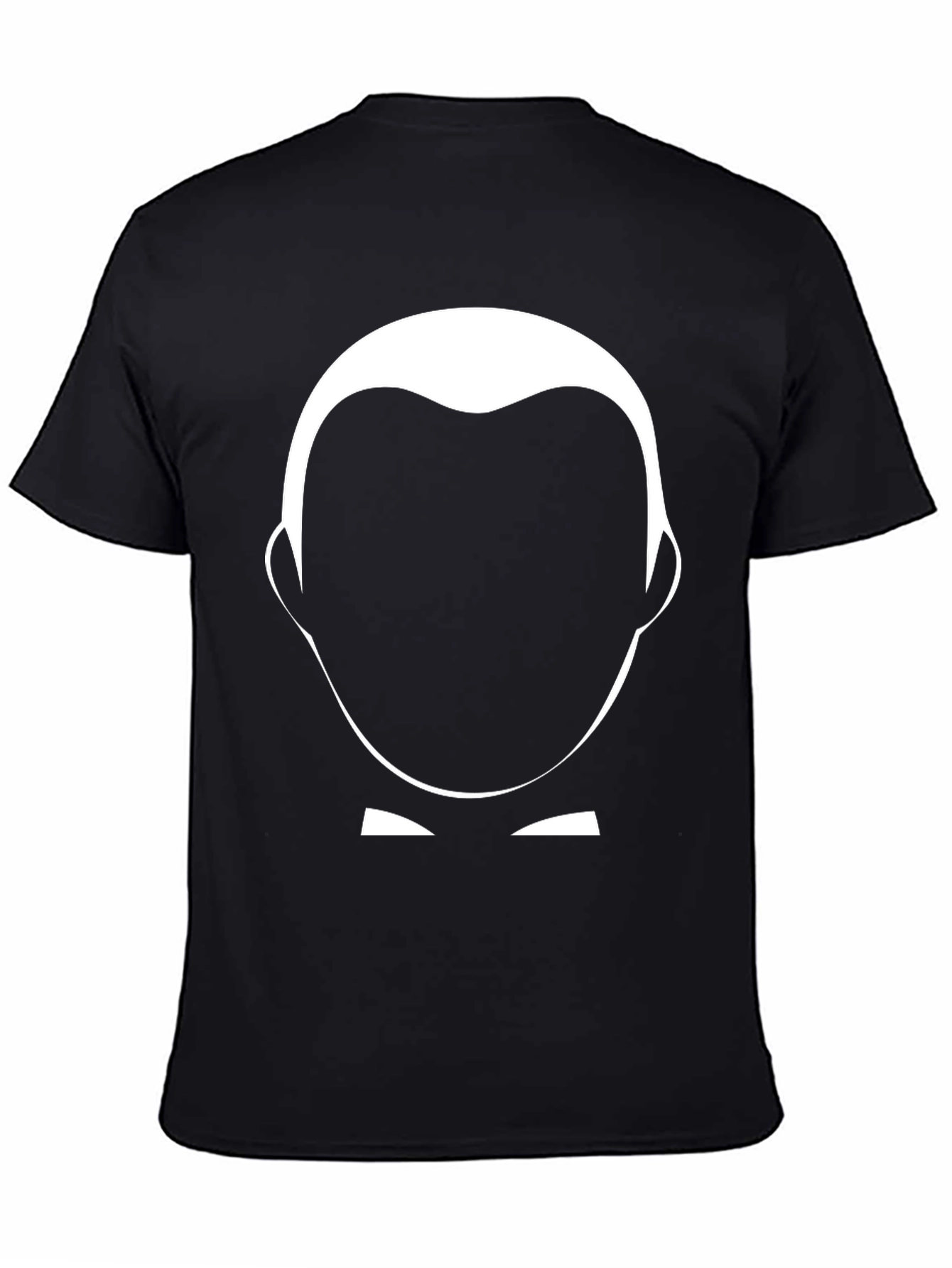 Black Minimalist Tuxedo Silhouette Tee view 4