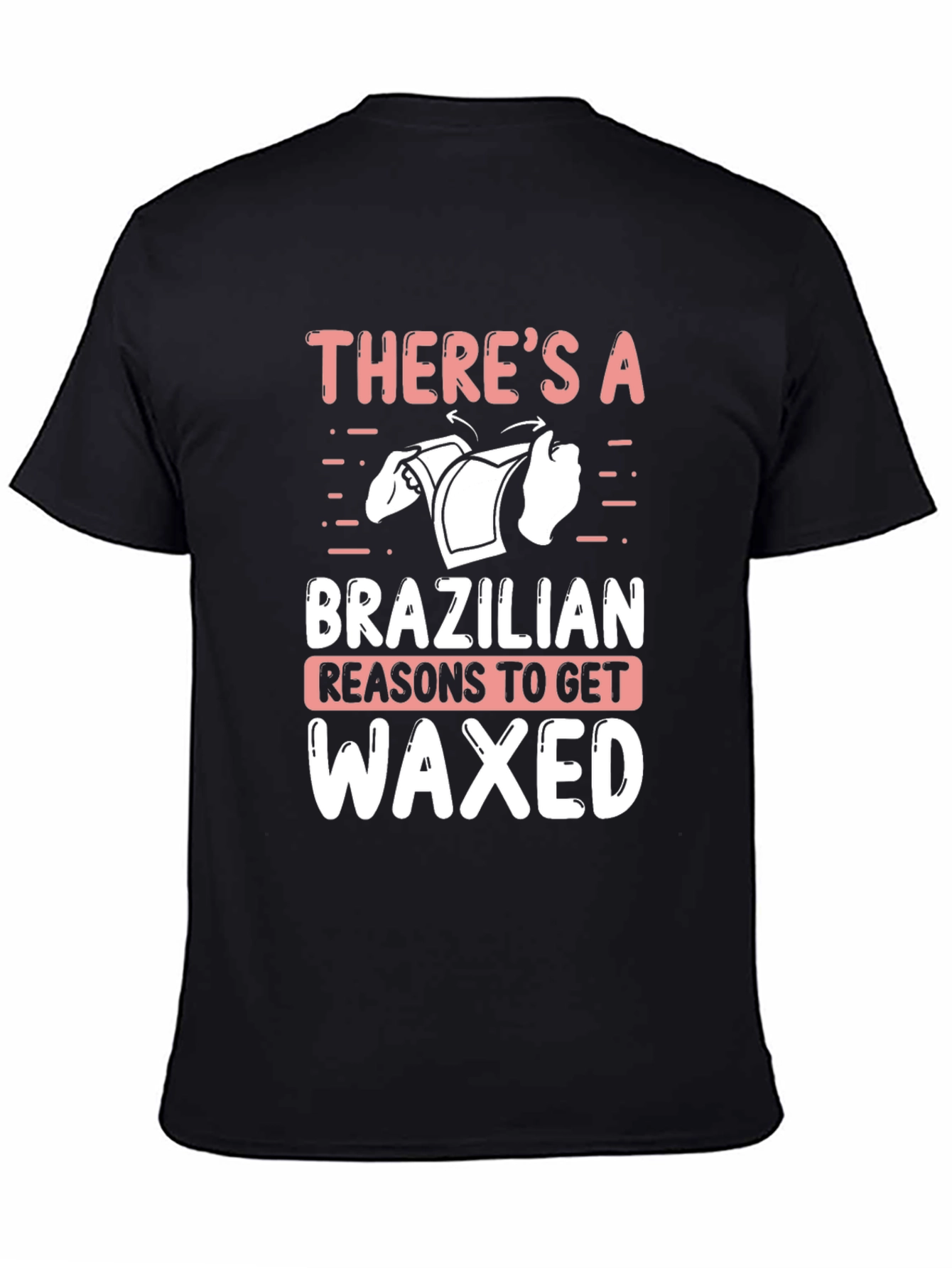 Black Brazilian Waxing Graphic T-Shirt view 4
