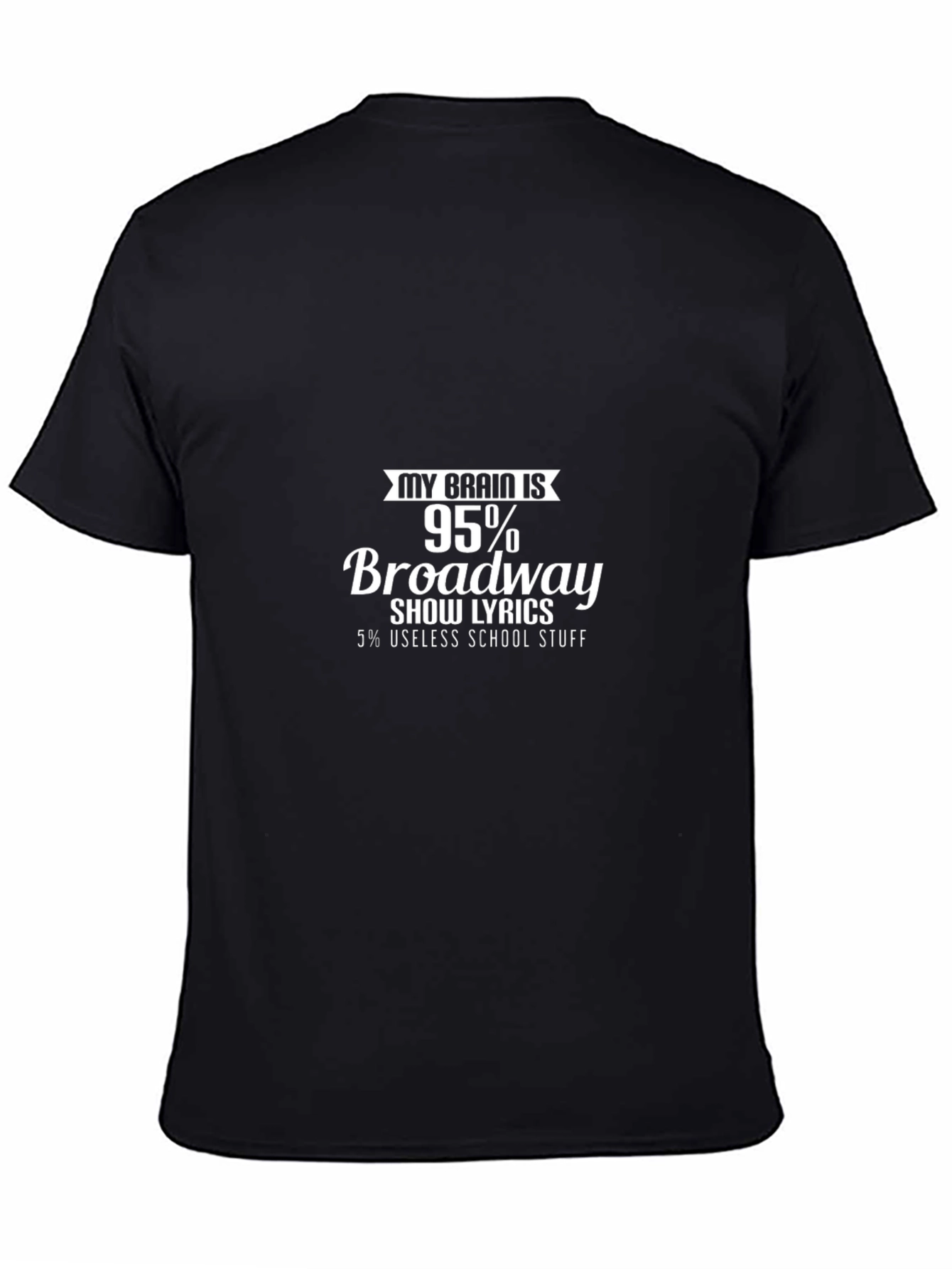 Black Broadway Lyrics T-Shirt - Black view 4