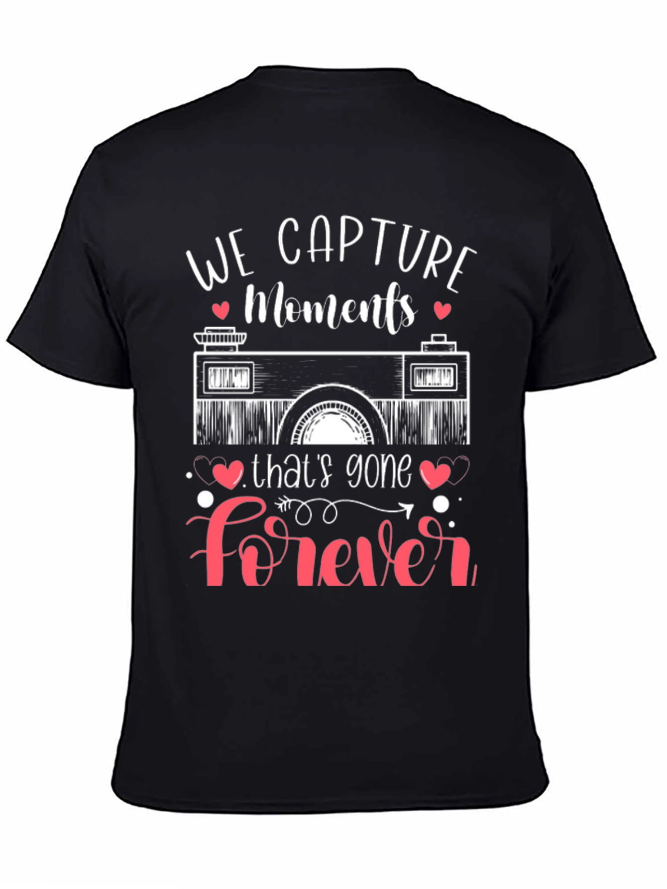 Black We Capture Moments T-Shirt, Forever Memories Tee view 4
