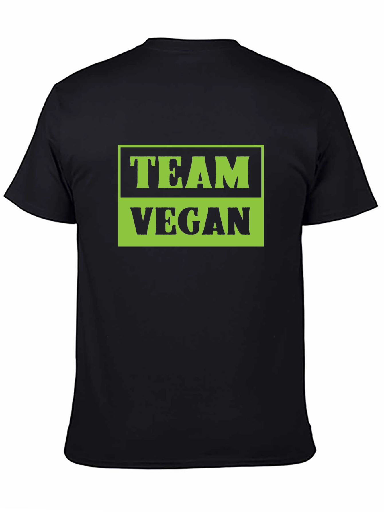 Black Team Vegan Graphic Tee - Black view 4