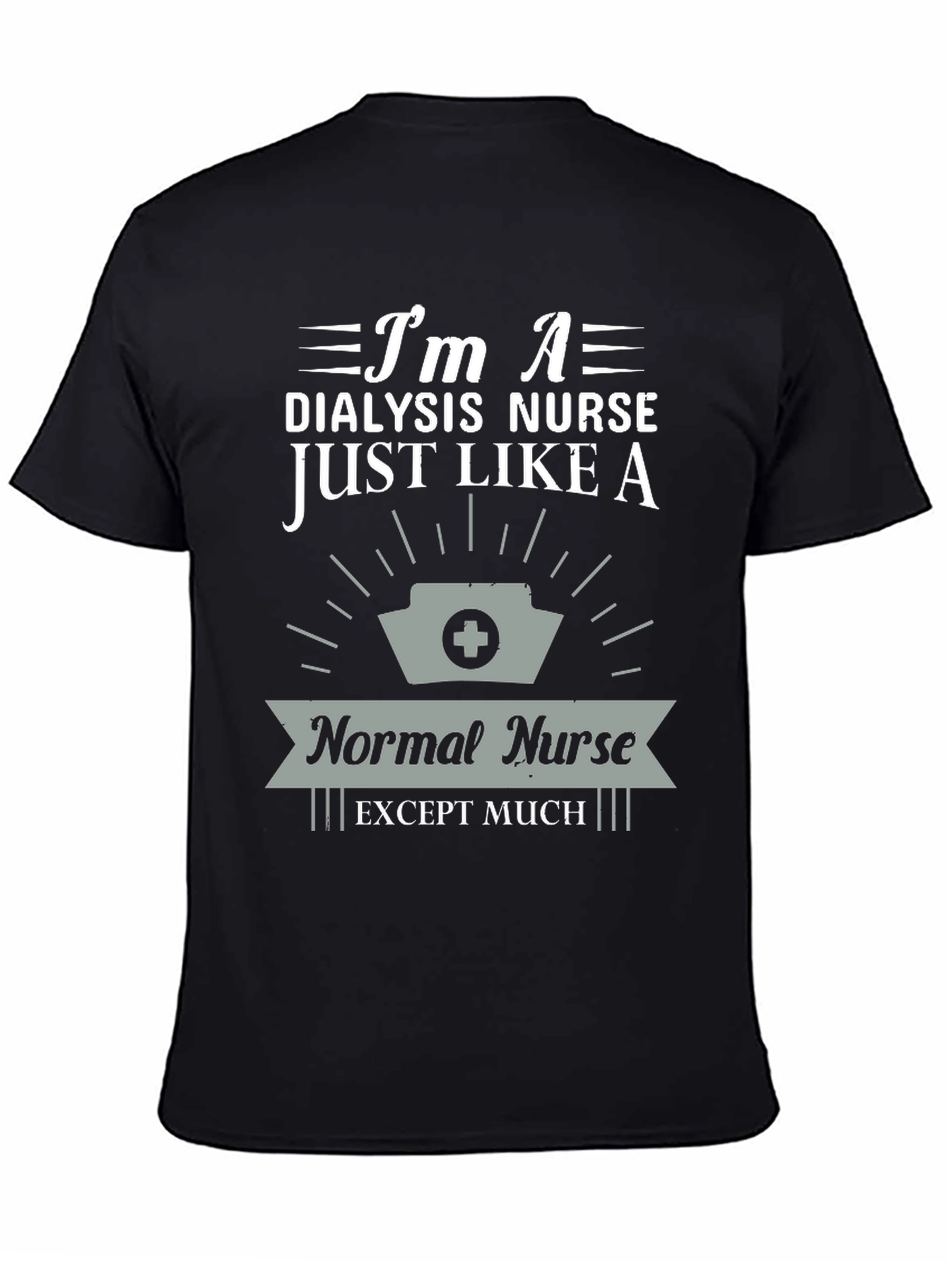 Black Dialysis Nurse T-Shirt - Gift for Nurses view 4