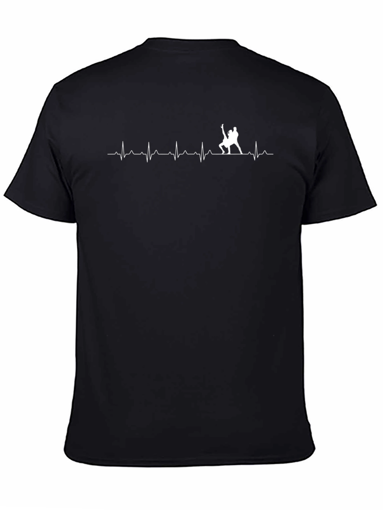 Black Dancing Heartbeat T-Shirt - Black view 4