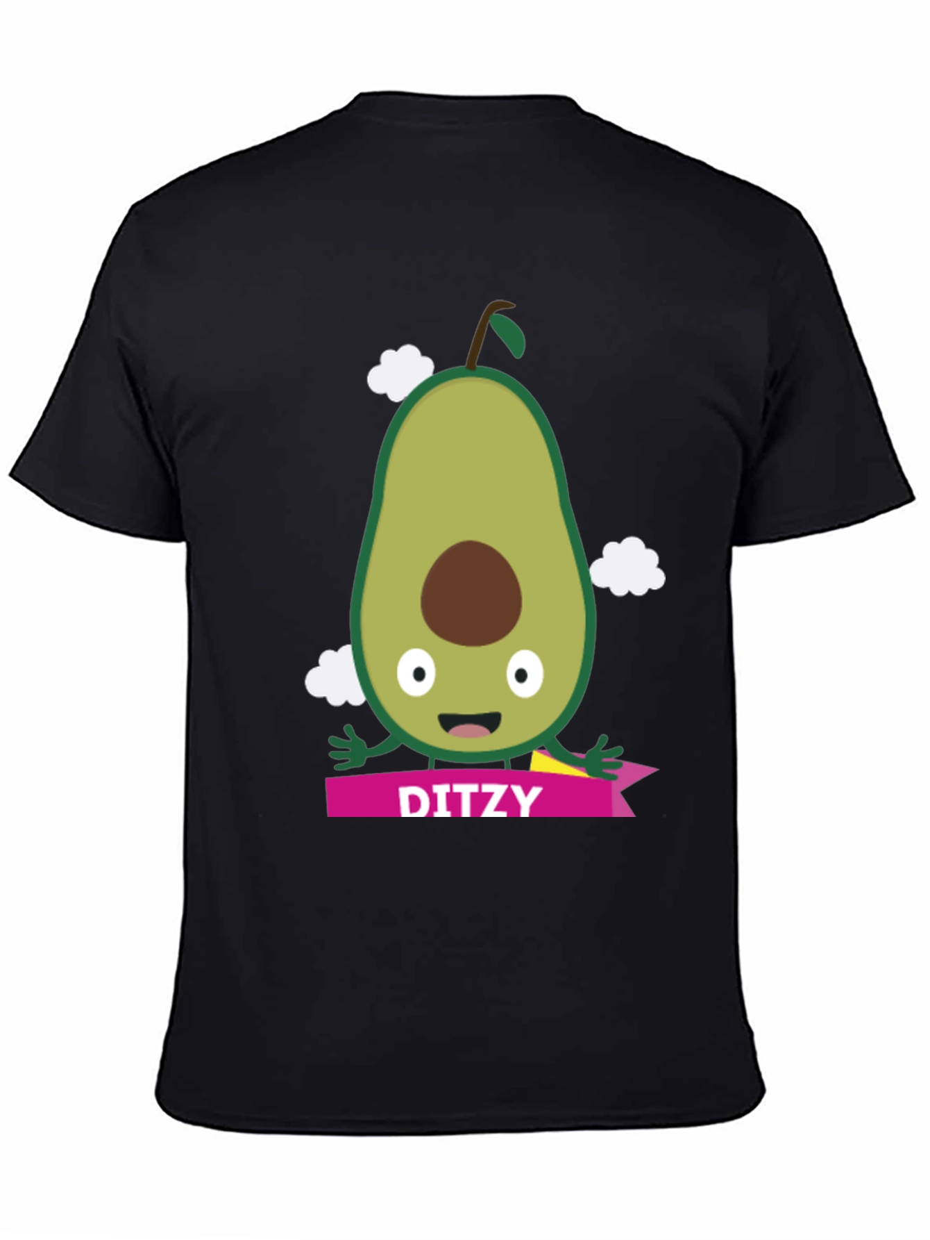 Black DITZY Avocado Graphic T-Shirt view 4