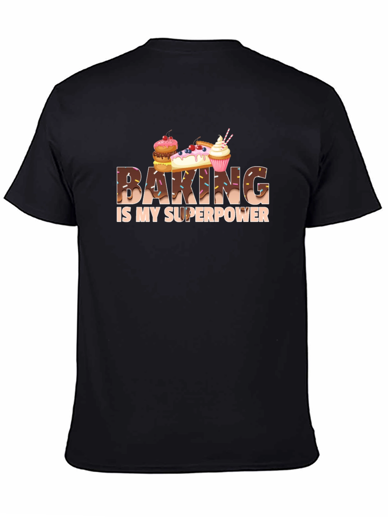 Black Baking Is My Superpower Graphic Tee view 4