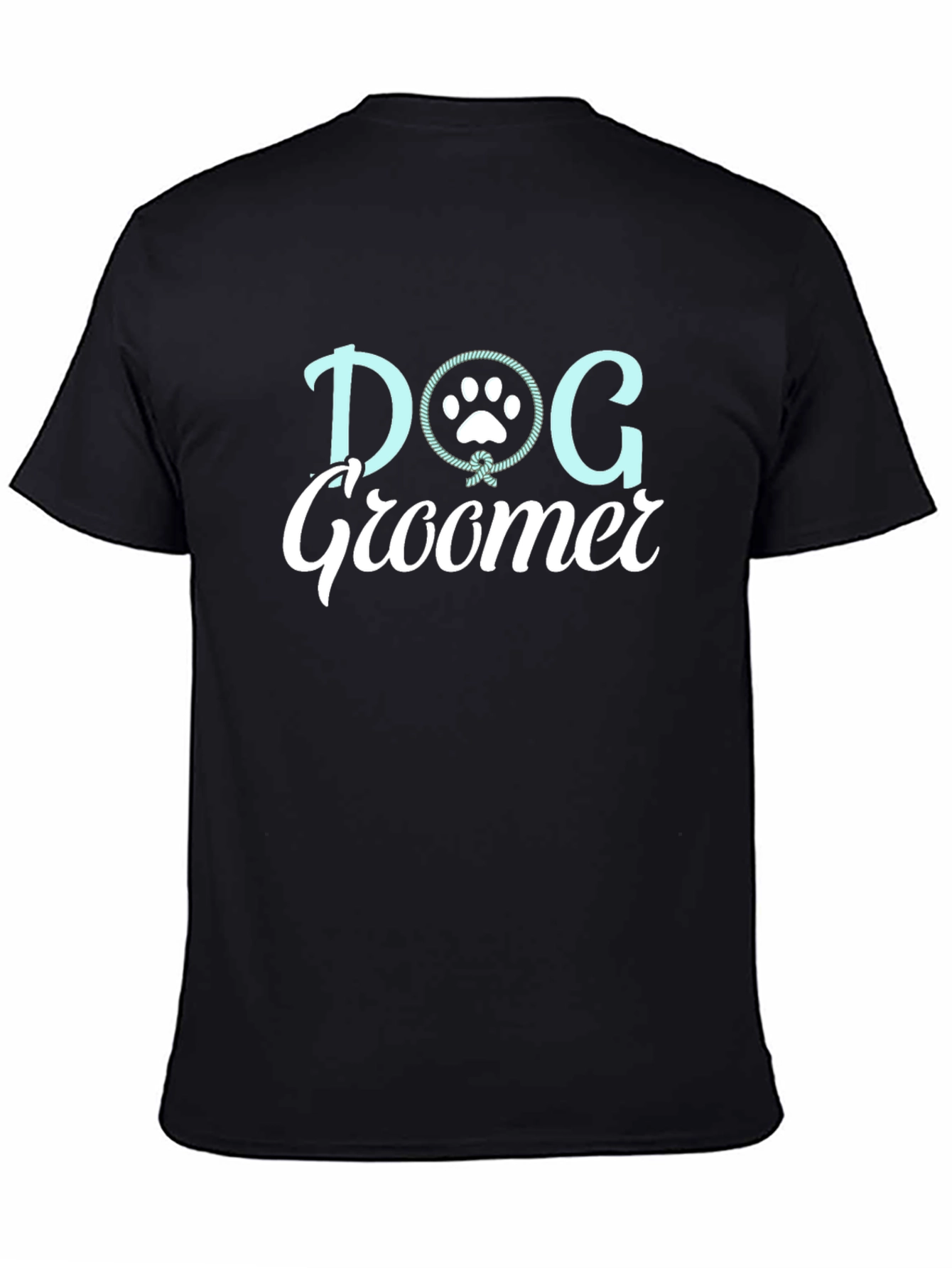 Black Dog Groomer T-Shirt - Unisex Black Tee view 4