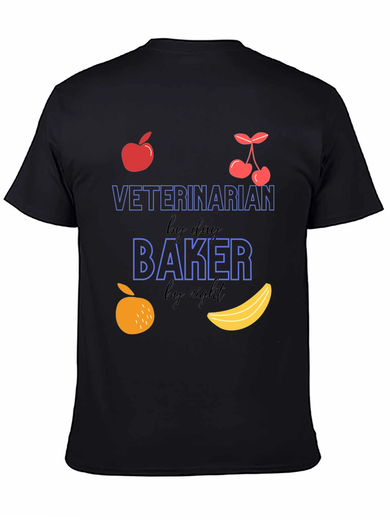 Black Veterinarian Baker T-Shirt view 4