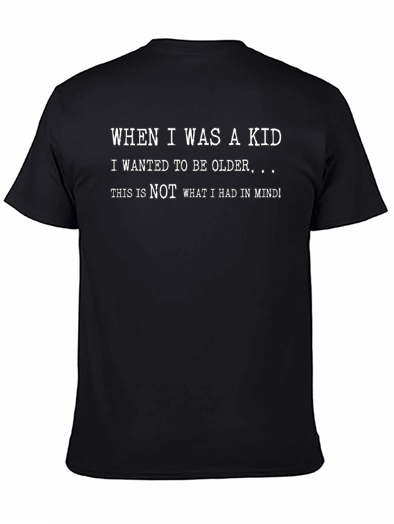 Black Funny "When I was a Kid" Graphic T-Shirt view 4