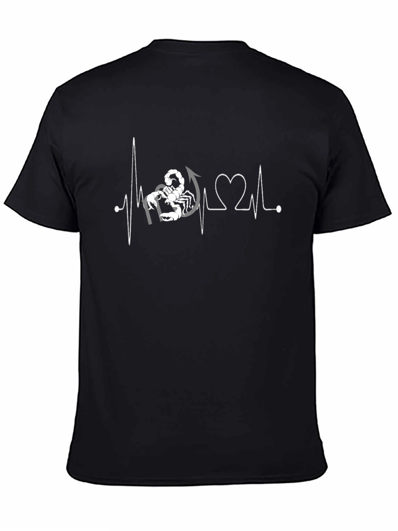 Black Scorpio Heartbeat T-Shirt view 4