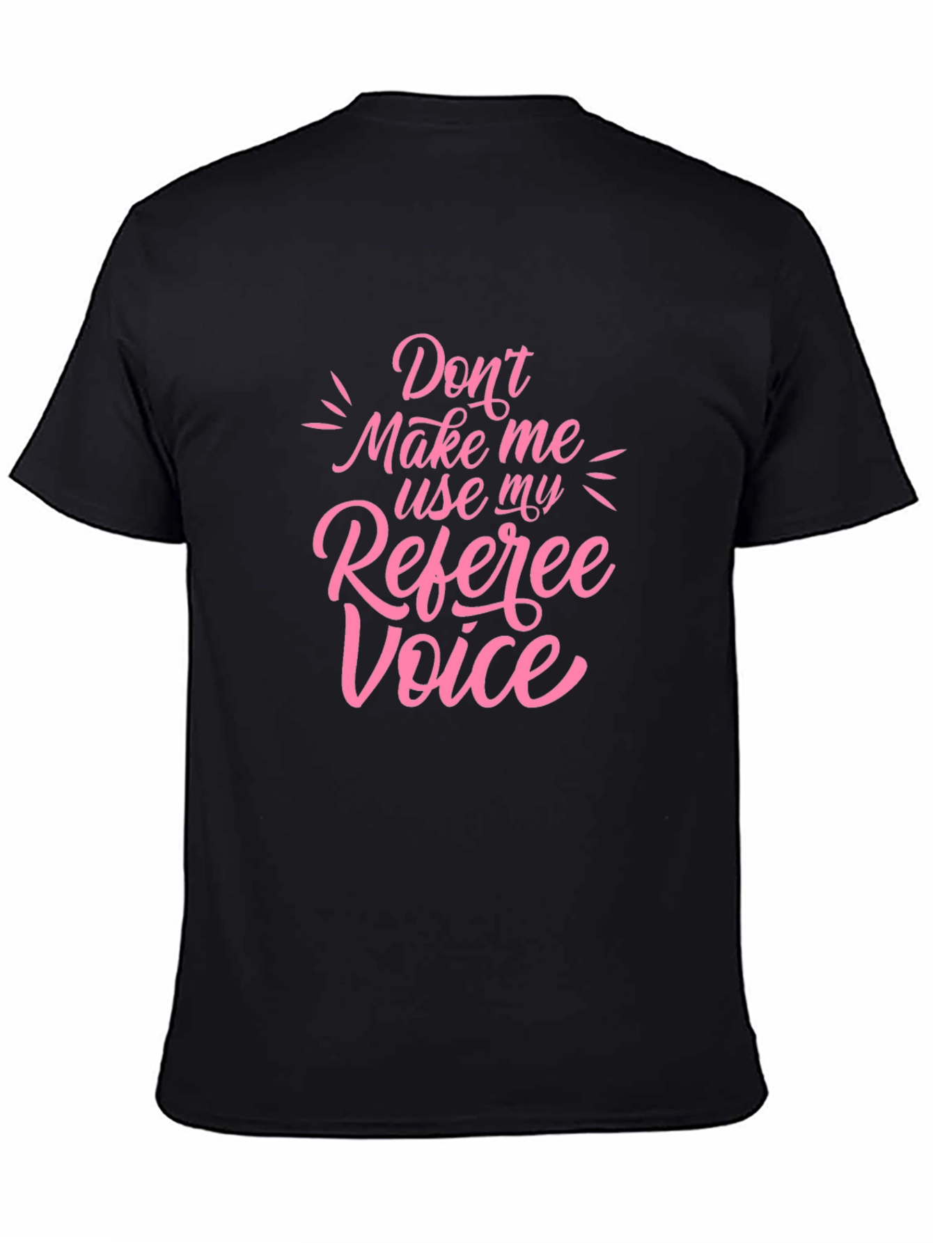 Black Referee Voice T-Shirt Funny Referee Gift view 4