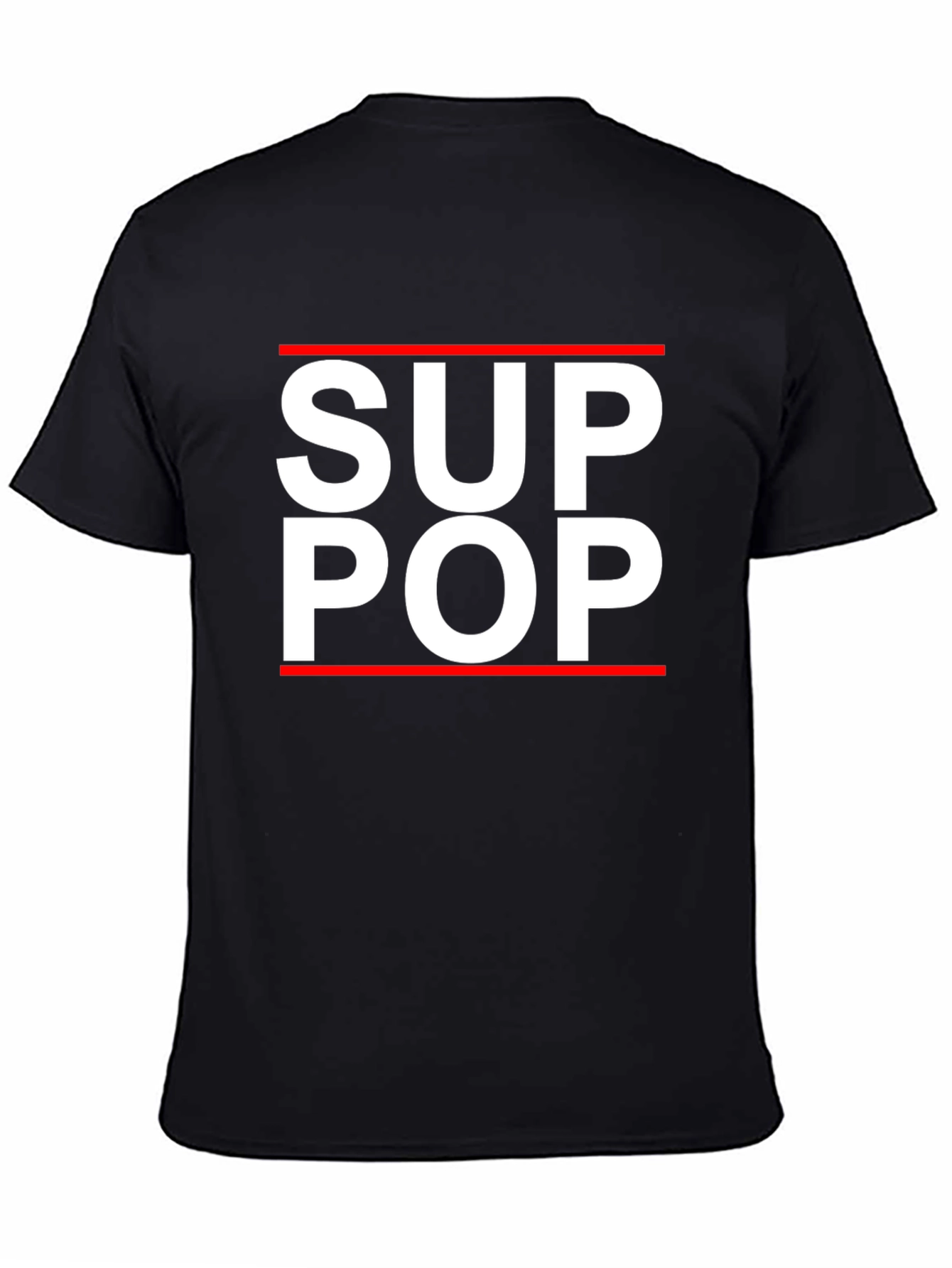 Black Sup Pop Graphic Tee - Cool Casual Shirt view 4
