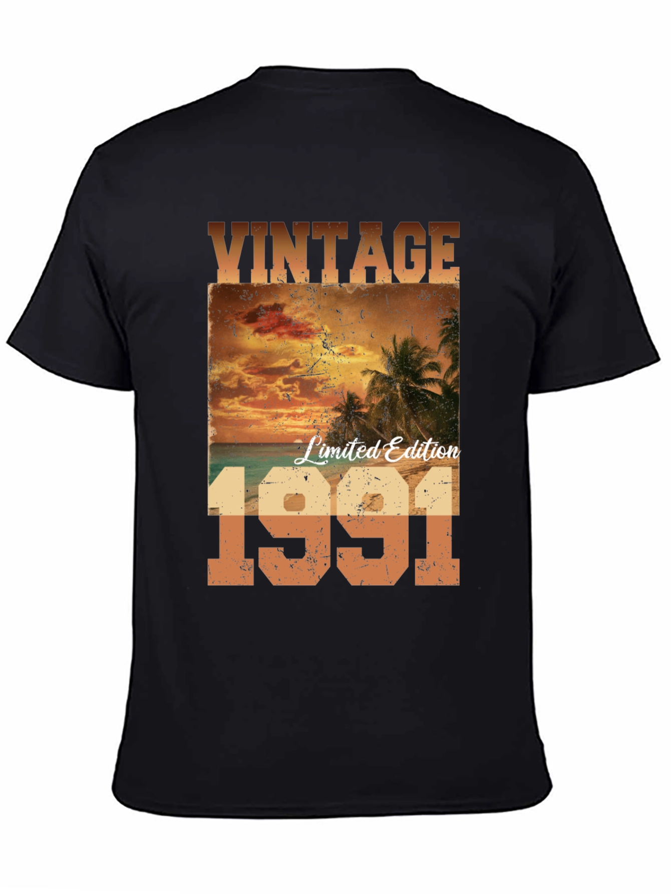 Black Vintage 1991 Limited Edition Graphic T-Shirt view 4