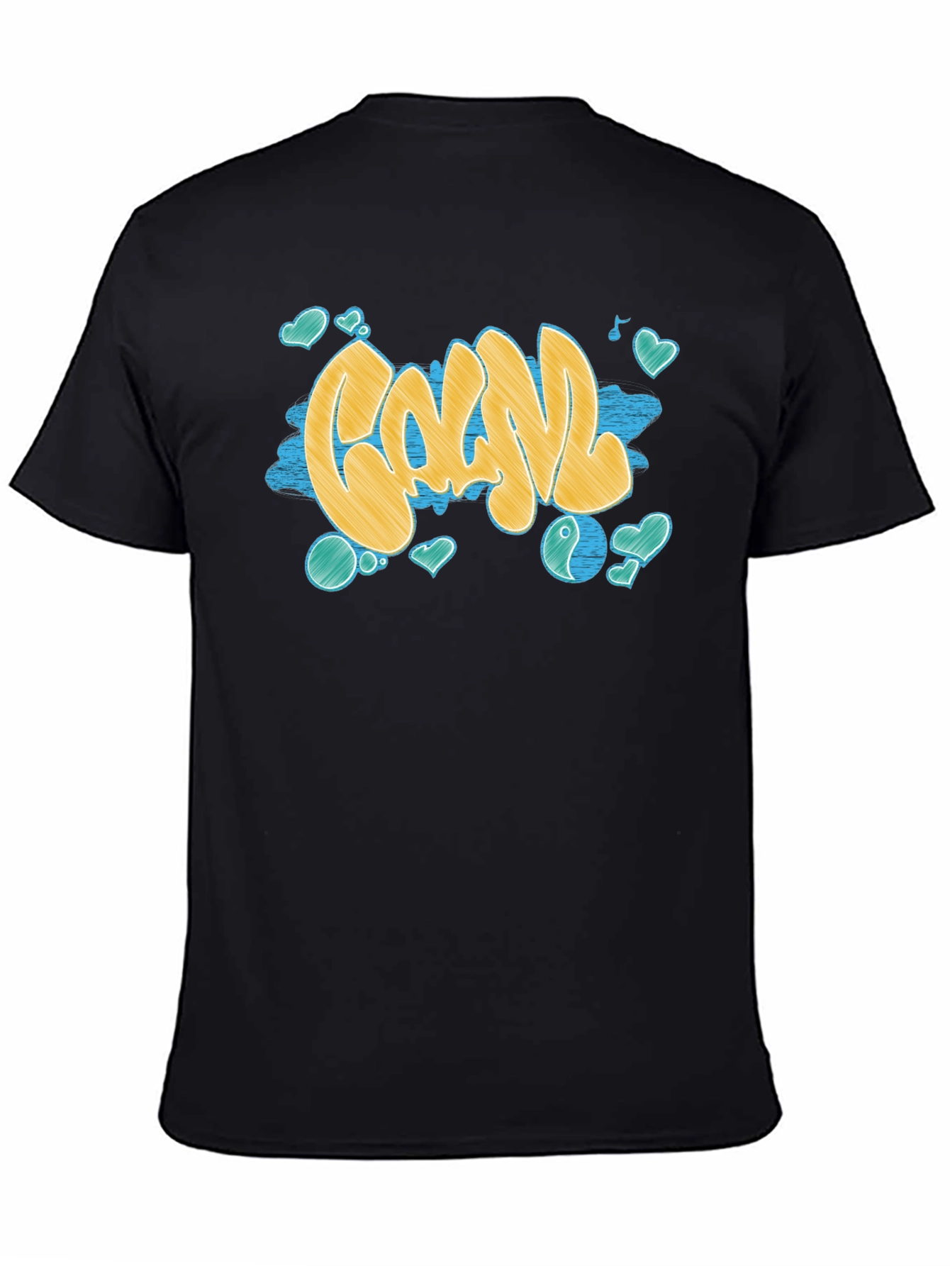 Black Cool Graffiti T-Shirt - Black view 4