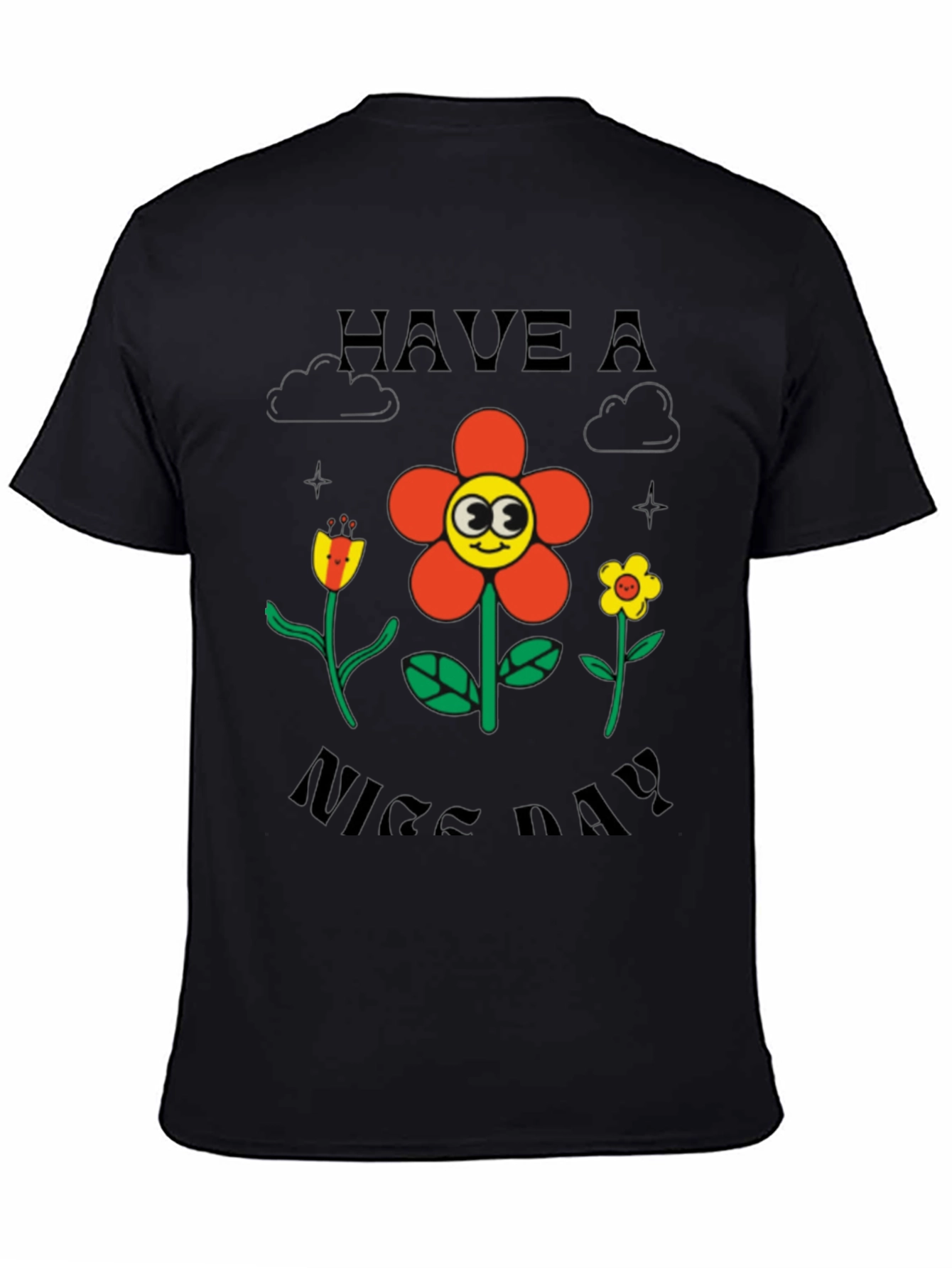 Black Have A Nice Day Graphic T-Shirt view 4