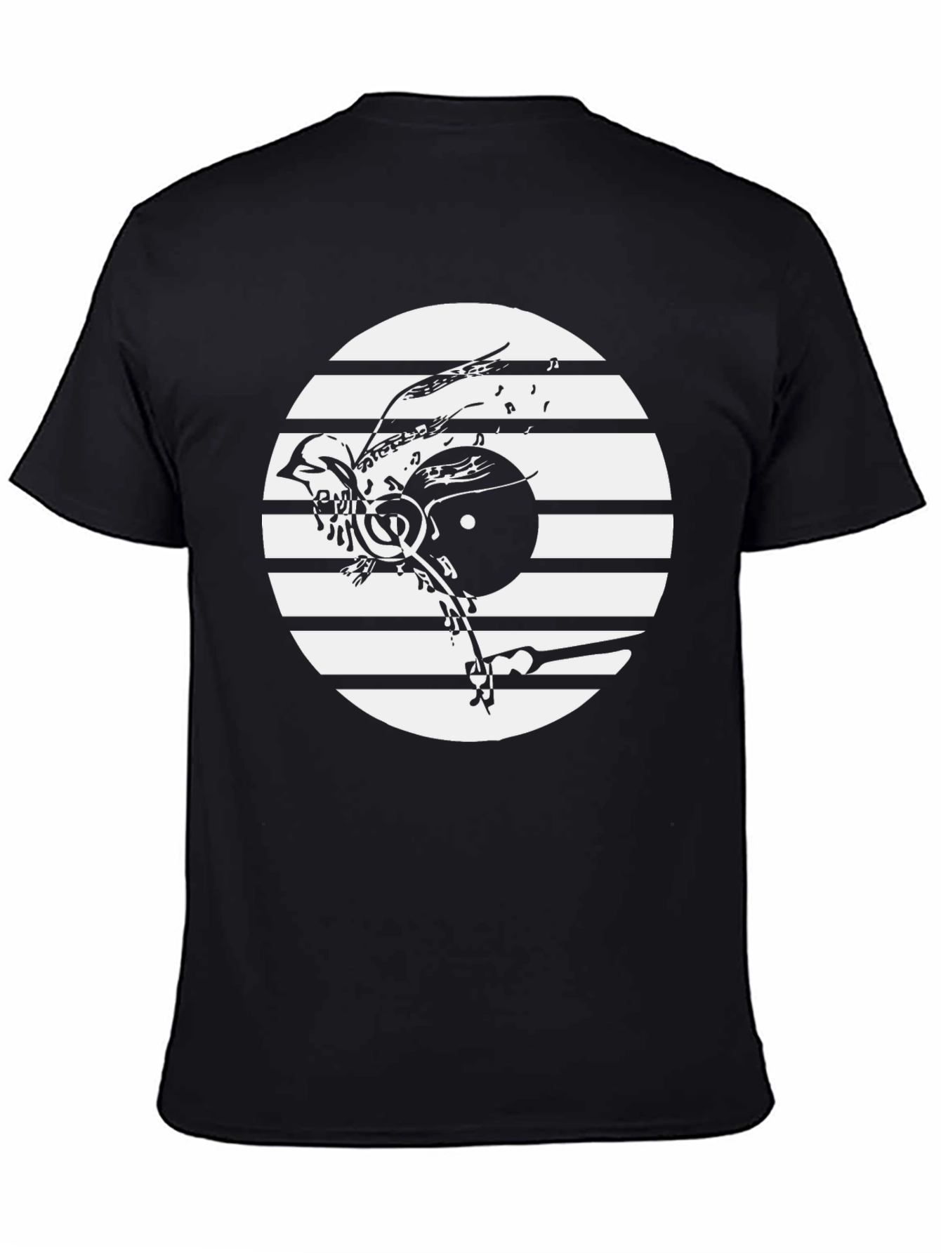 Black Bird & Record Graphic Tee view 4