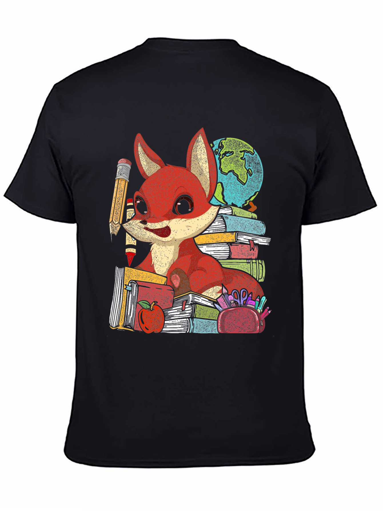 Black Fox Teacher T-Shirt: Back to School Style view 4