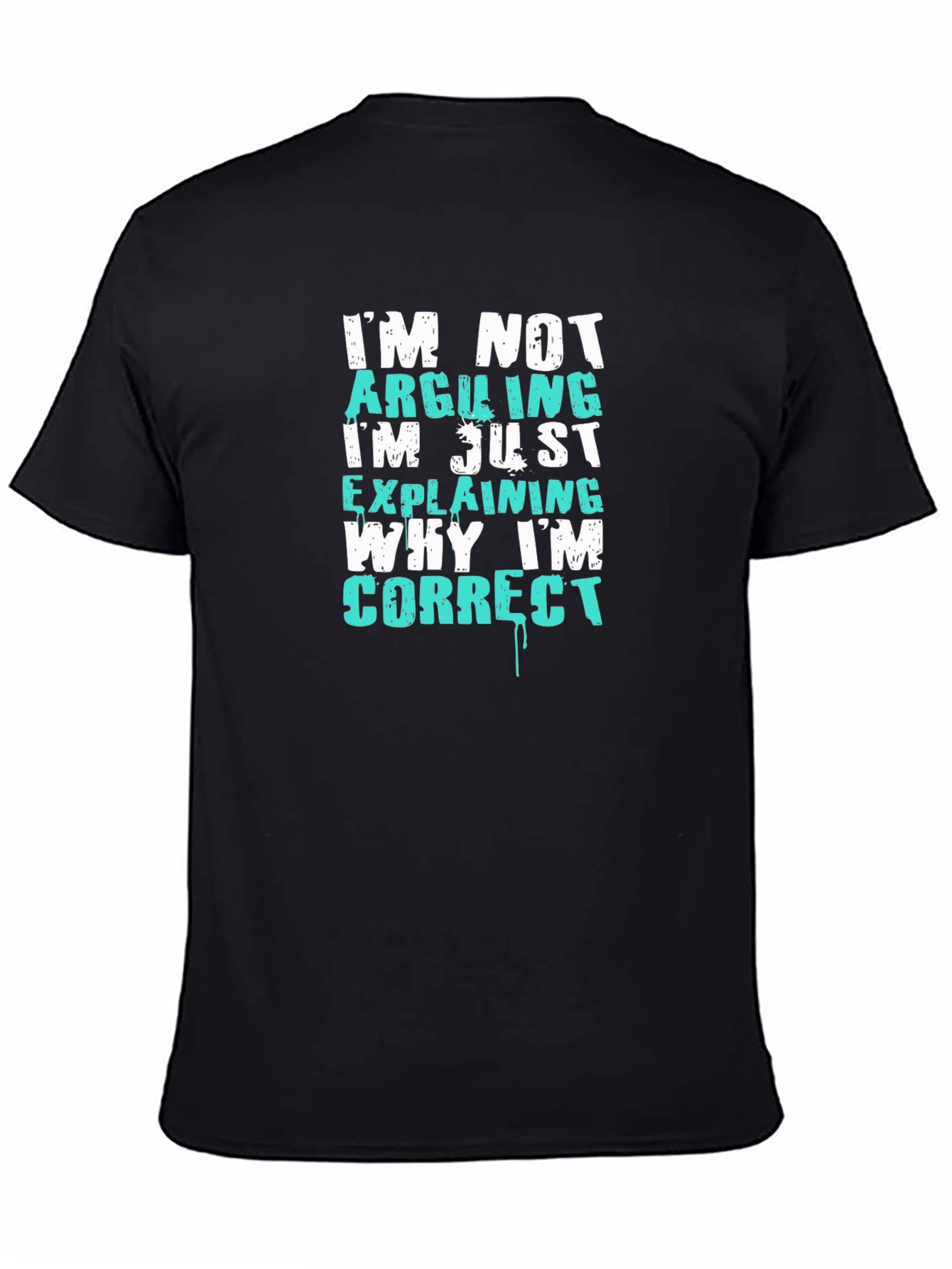 Black Funny Sarcastic T-Shirt - I'm Not Arguing view 4