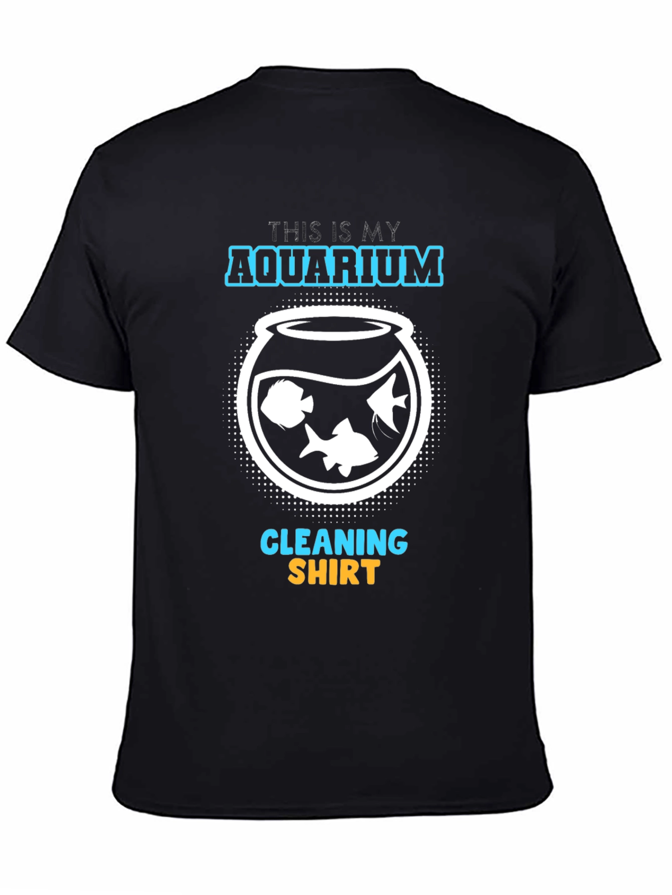 Black Aquarium Cleaning Shirt - Fish Keeper Tee view 4