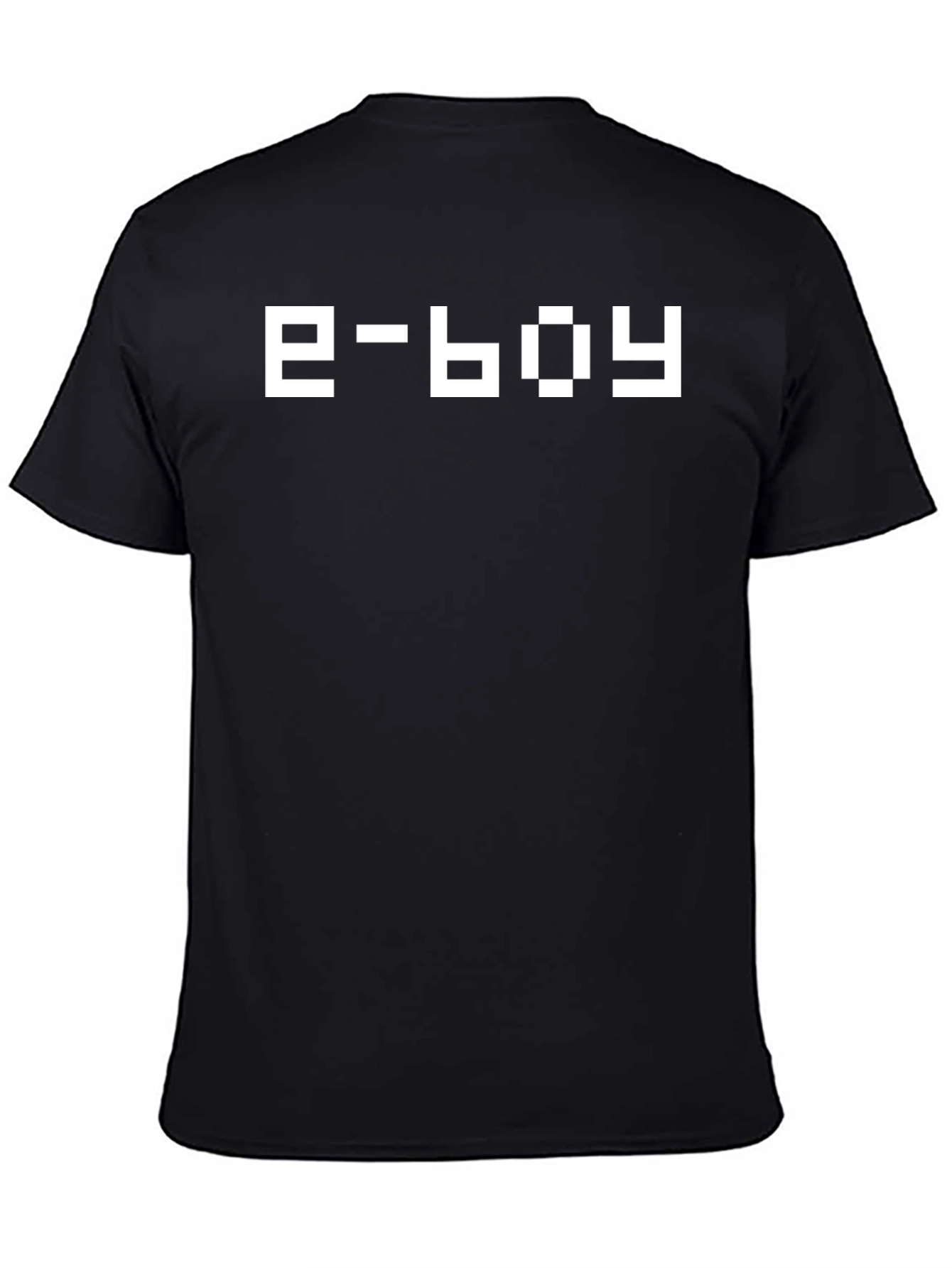 Black E-boy Graphic Tee - Black Casual T-Shirt view 4