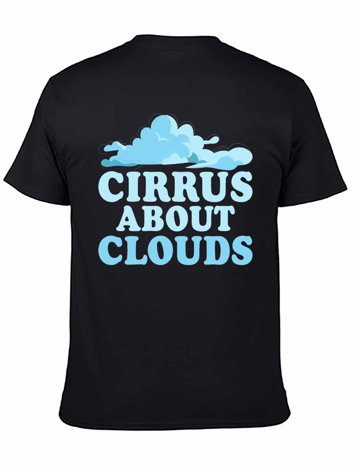 Black Cirrus About Clouds Graphic T-Shirt view 4