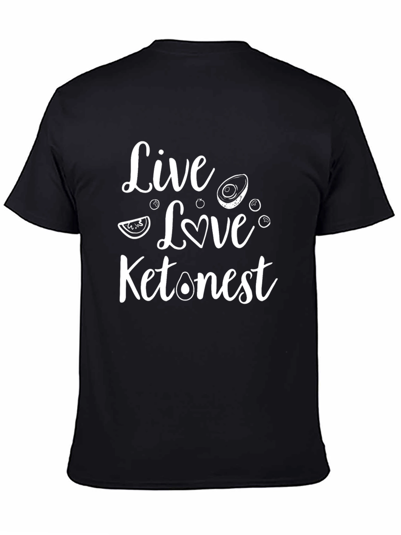 Black Live Love Ketonest T-Shirt - Keto Diet Apparel view 4