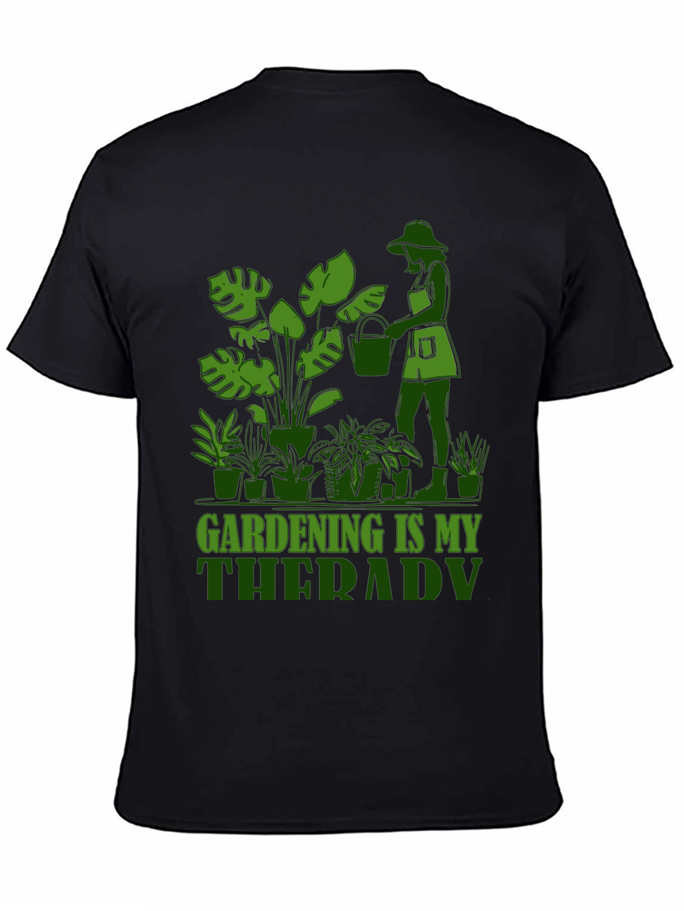 Black Gardening is My Therapy Graphic Tee view 4