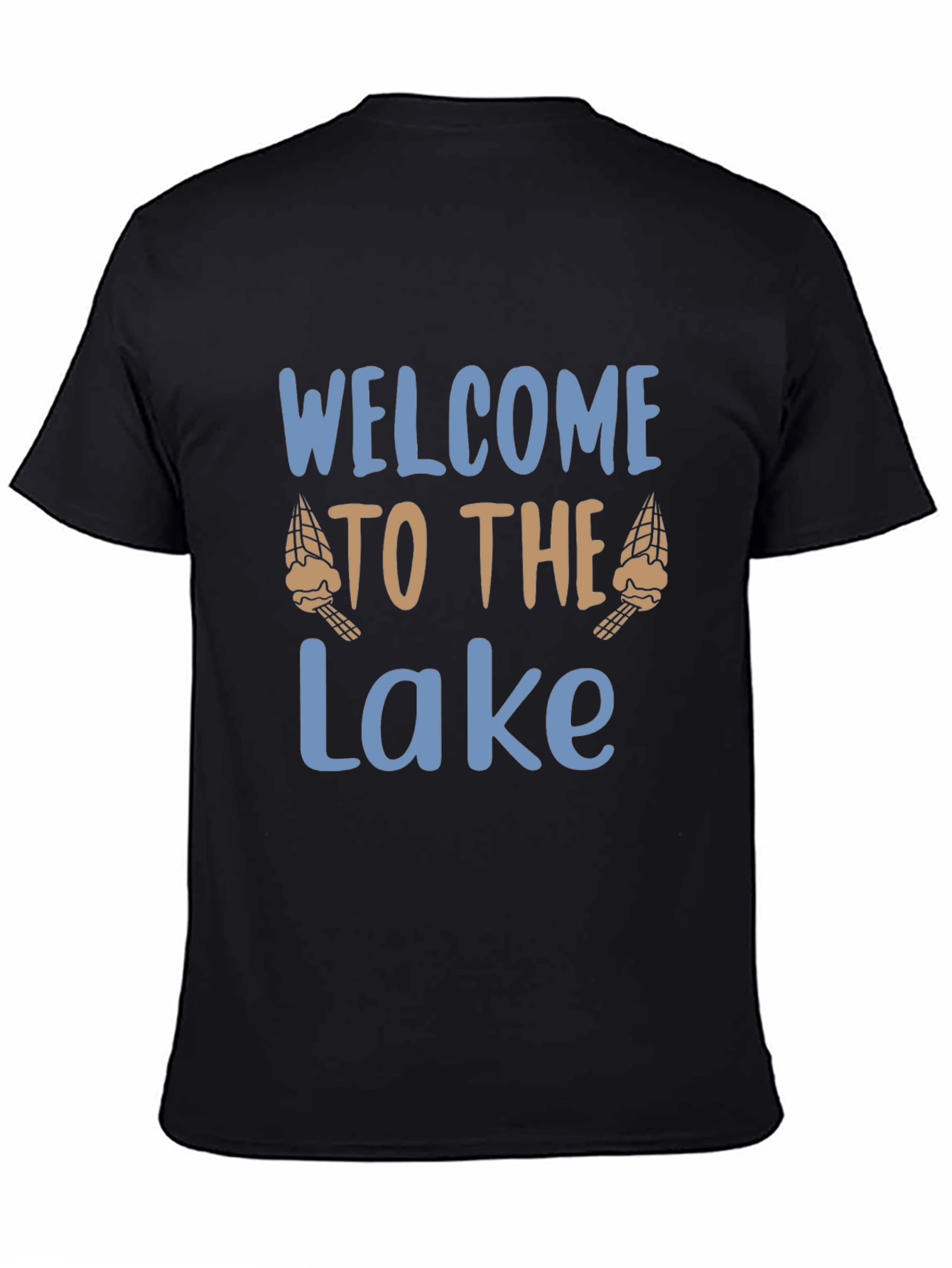 Black Welcome To The Lake Graphic T-Shirt view 4