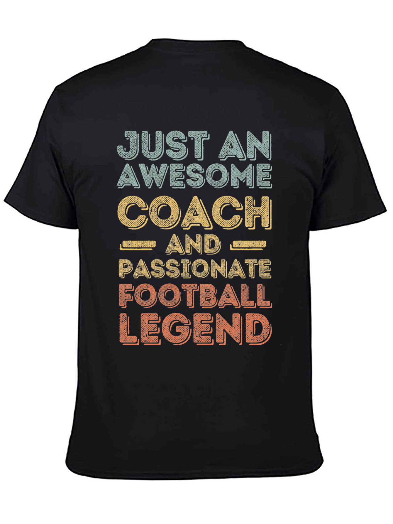 Black Awesome Coach Football Legend Graphic Tee view 4