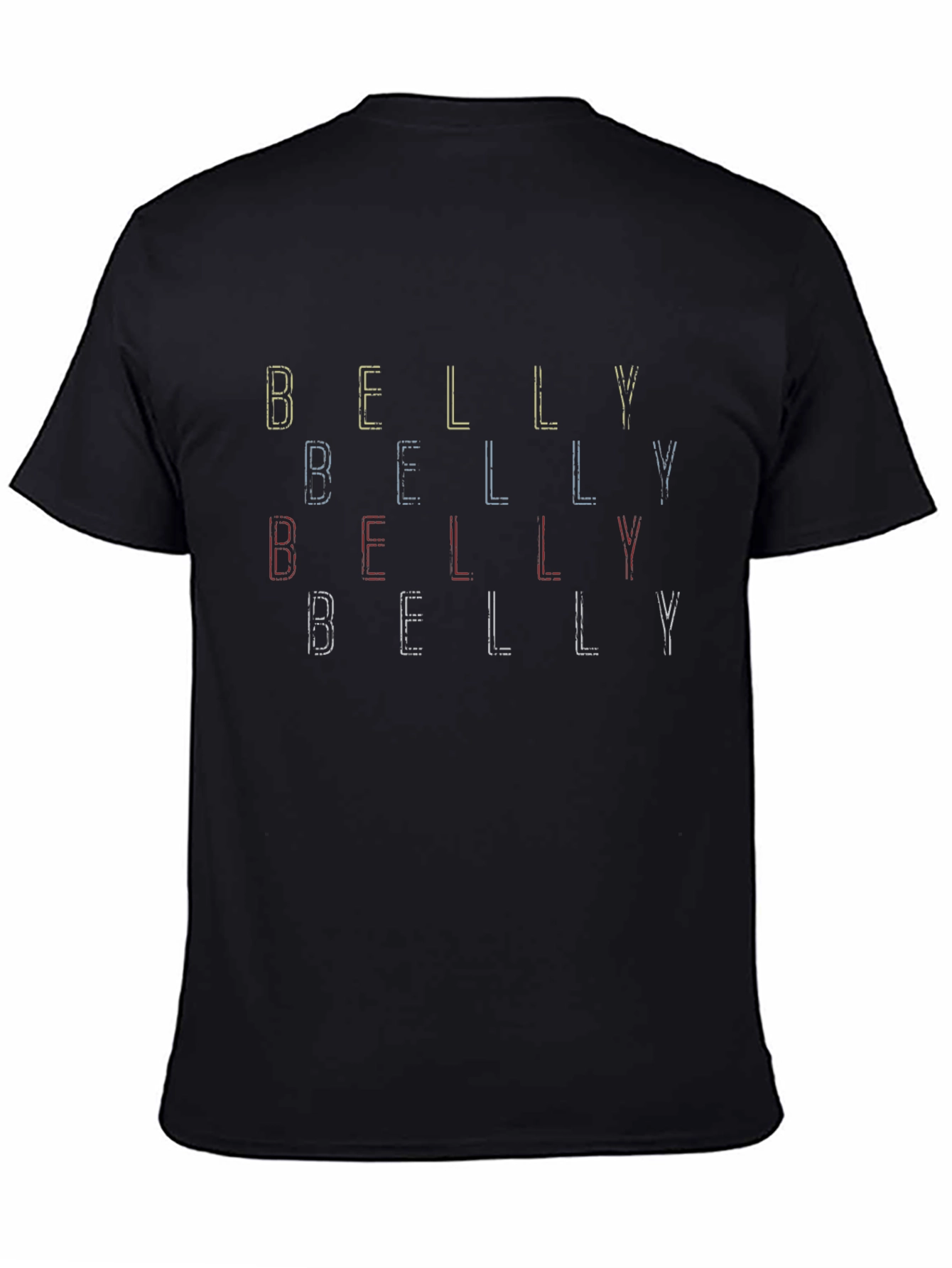 Black Belly Funny Graphic T-Shirt - Trendy Casual Tee view 4