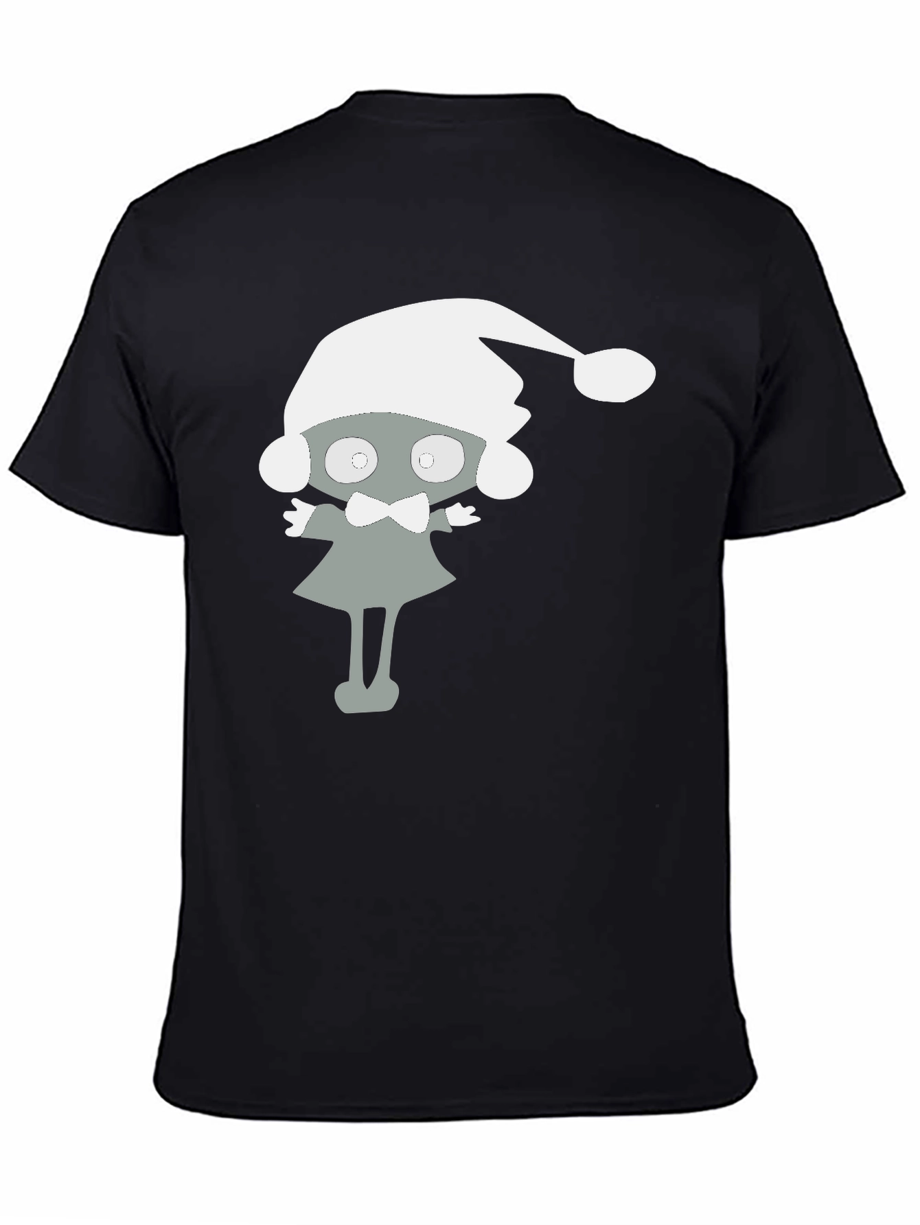 Black Festive Holiday Character Black T-Shirt view 4