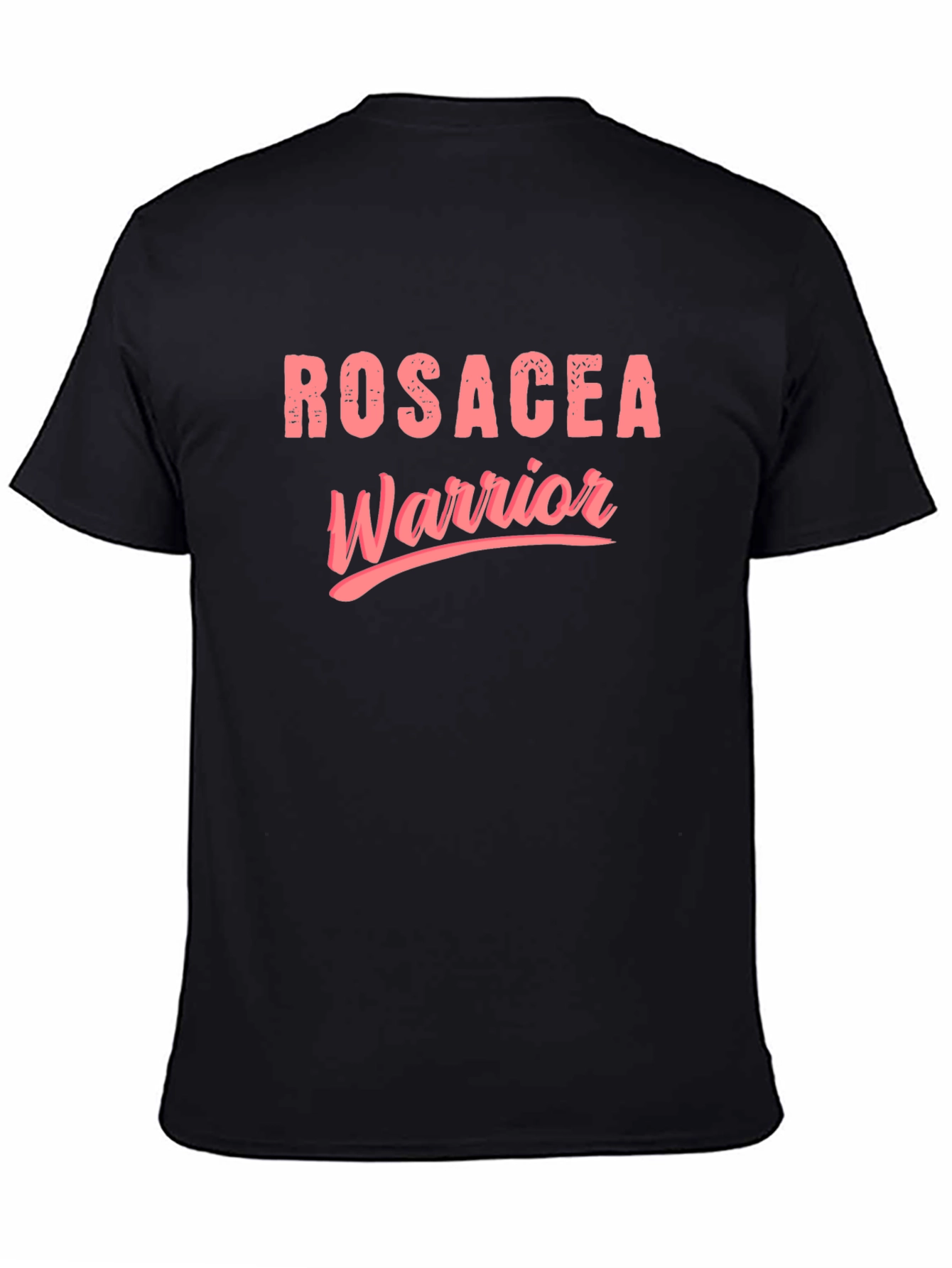 Black Rosacea Warrior Graphic Tee - Awareness Shirt view 4