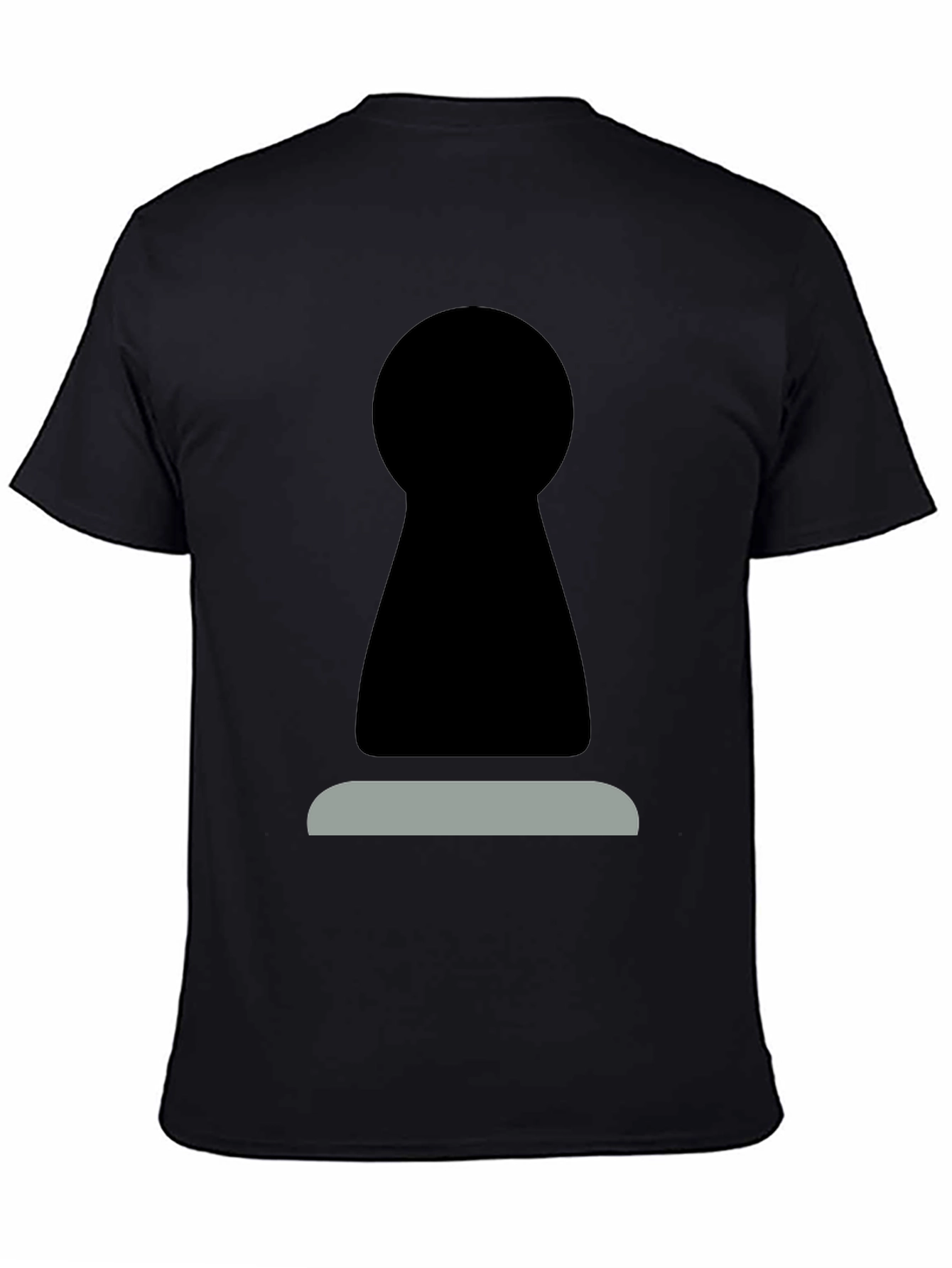 Black Abstract Keyhole Graphic Tee - Modern Style view 4