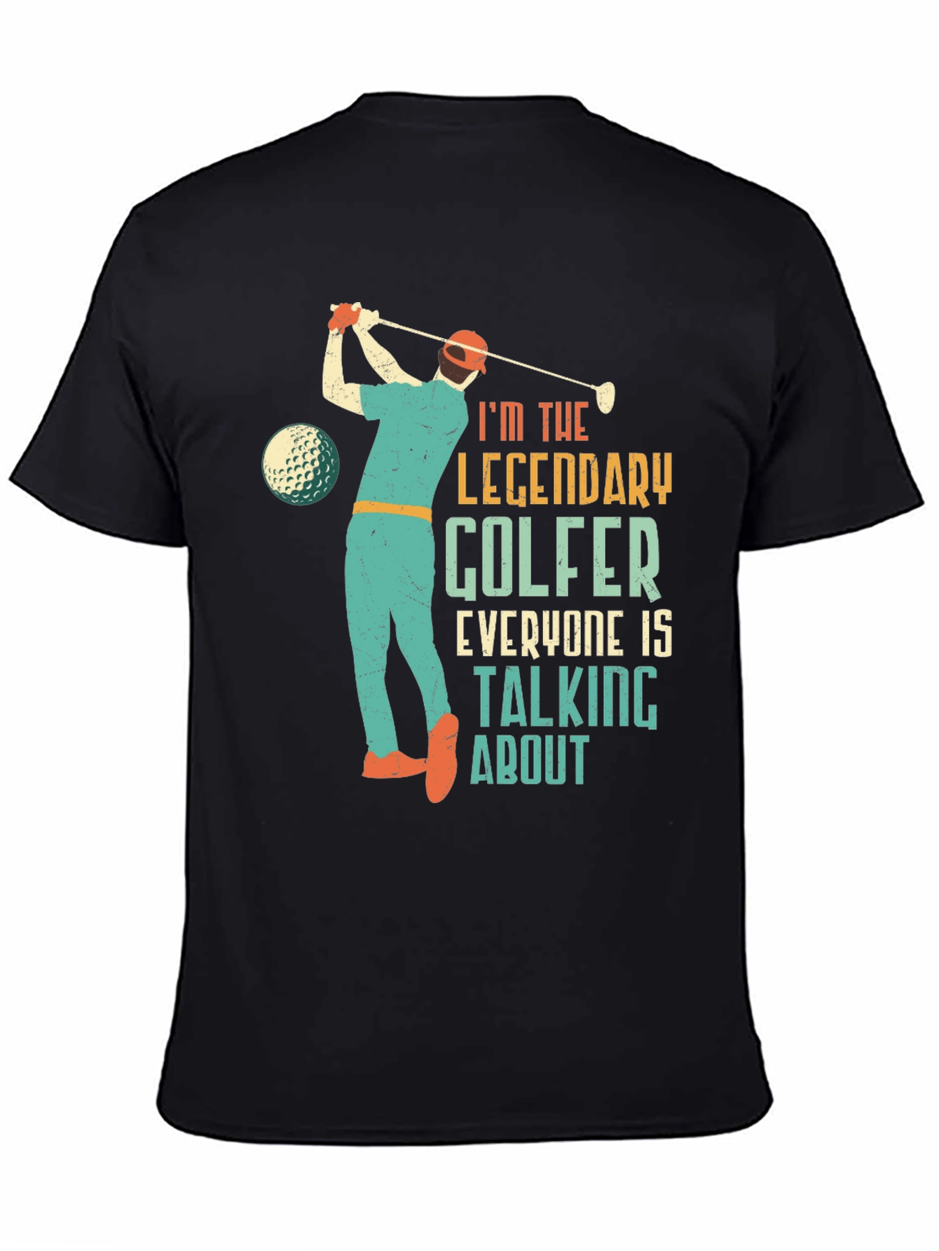Black Legendary Golfer Graphic Tee view 4