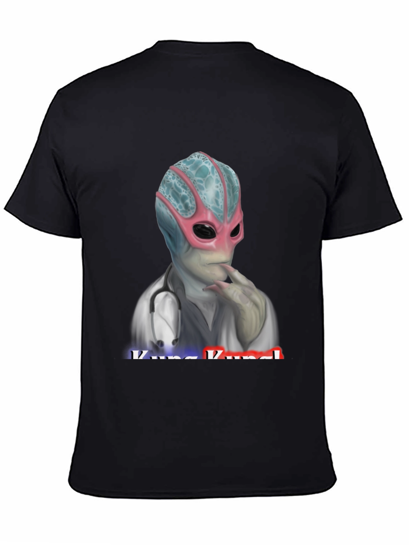 Black Alien Doctor T-Shirt - Medical Humor Tee view 4