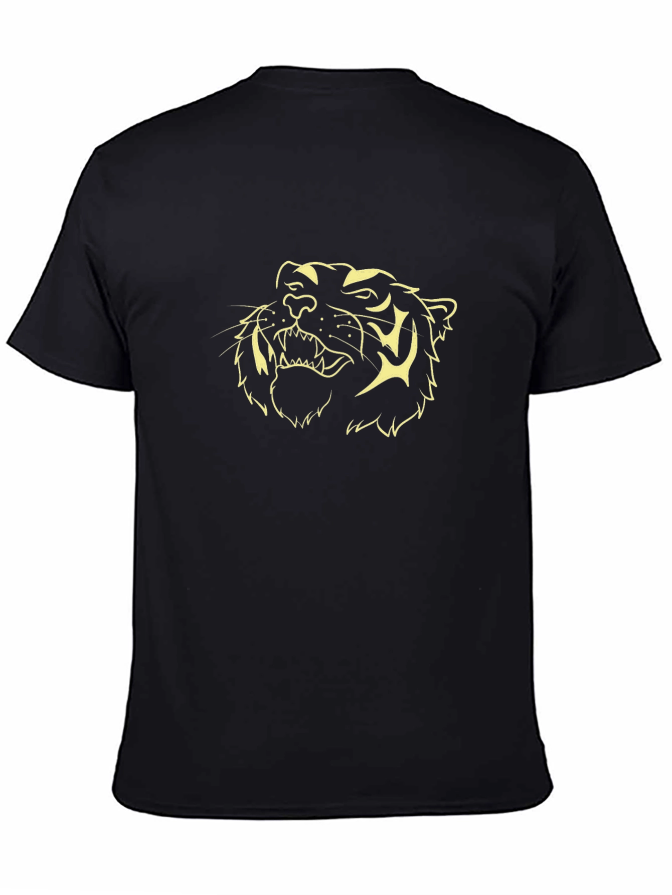Black Black Tiger Graphic Tee - Cool Casual Style view 4