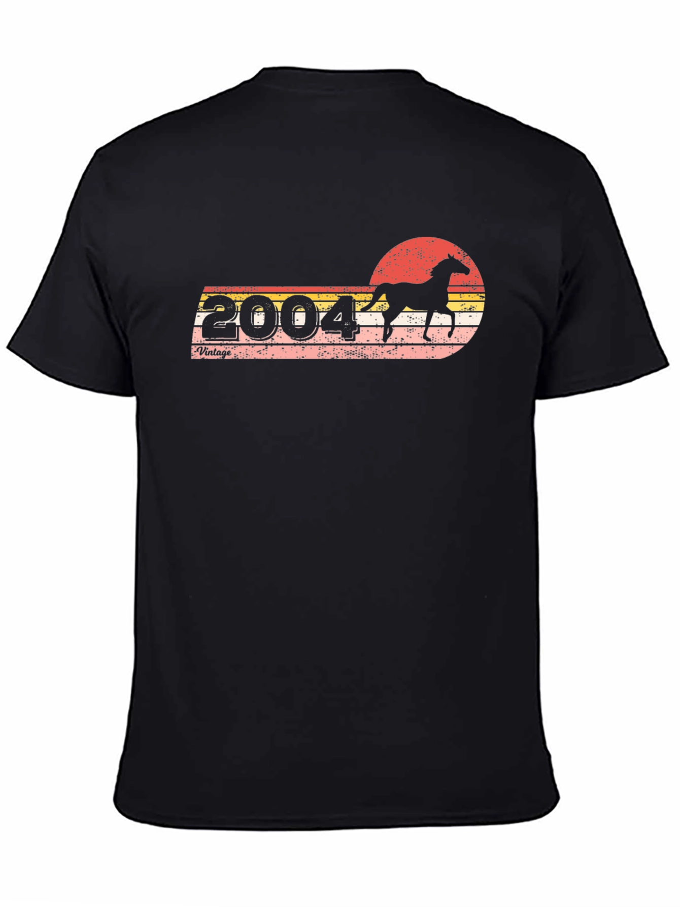 Black Vintage 2004 Horse Graphic T-Shirt view 4