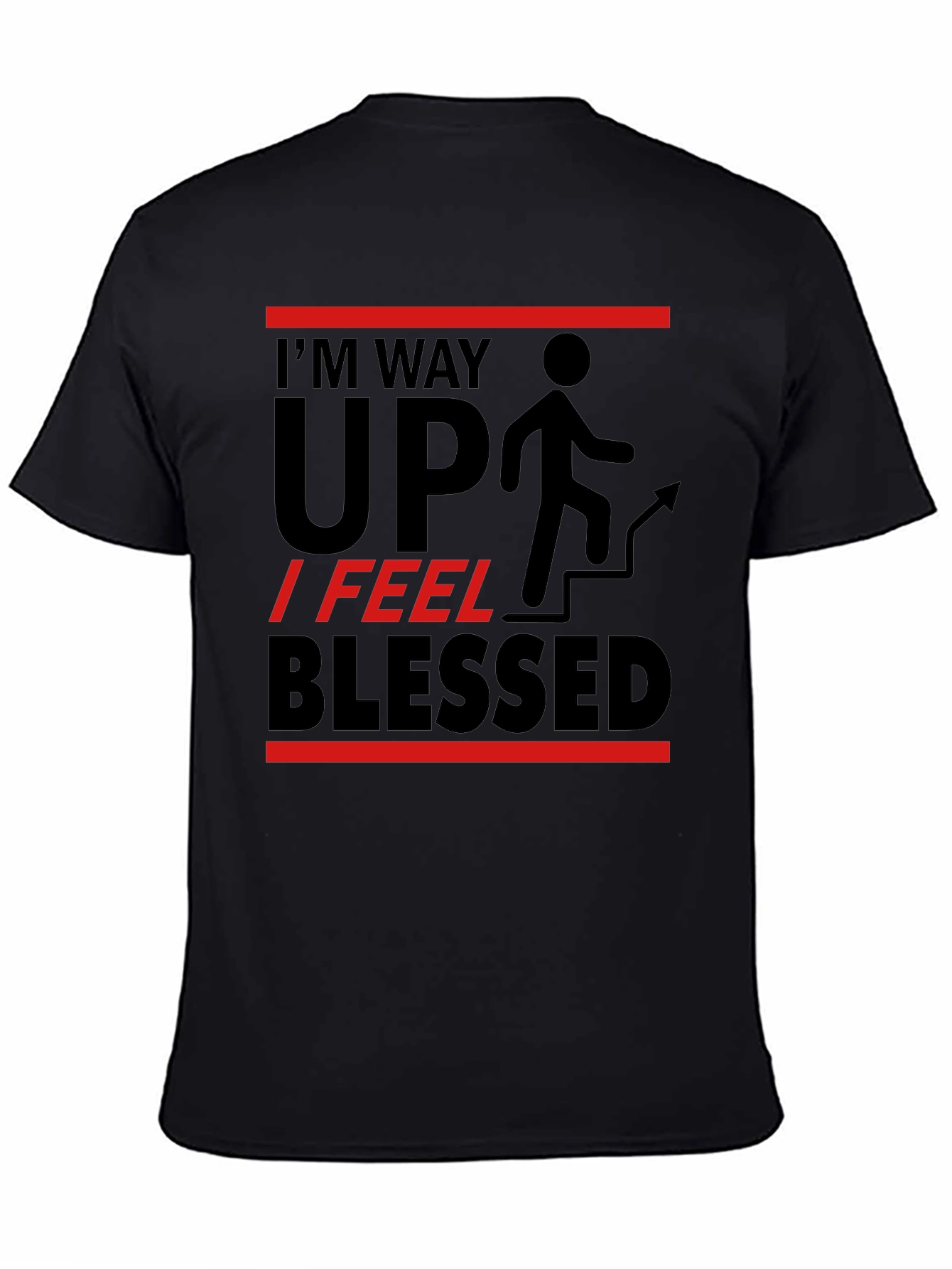 Black I'm Way Up Graphic T-Shirt view 4