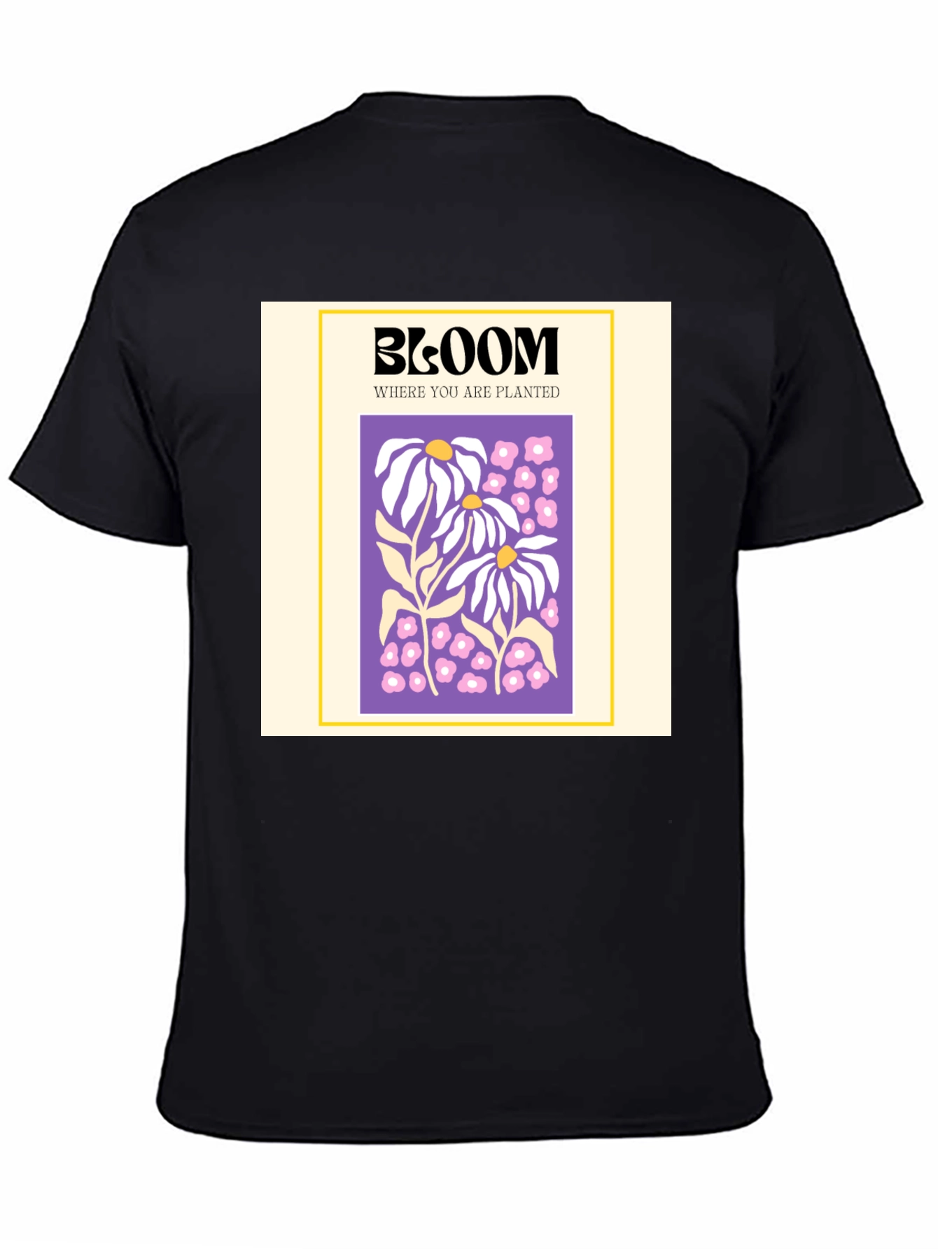Black Bloom Where You Are Planted Graphic Tee view 4