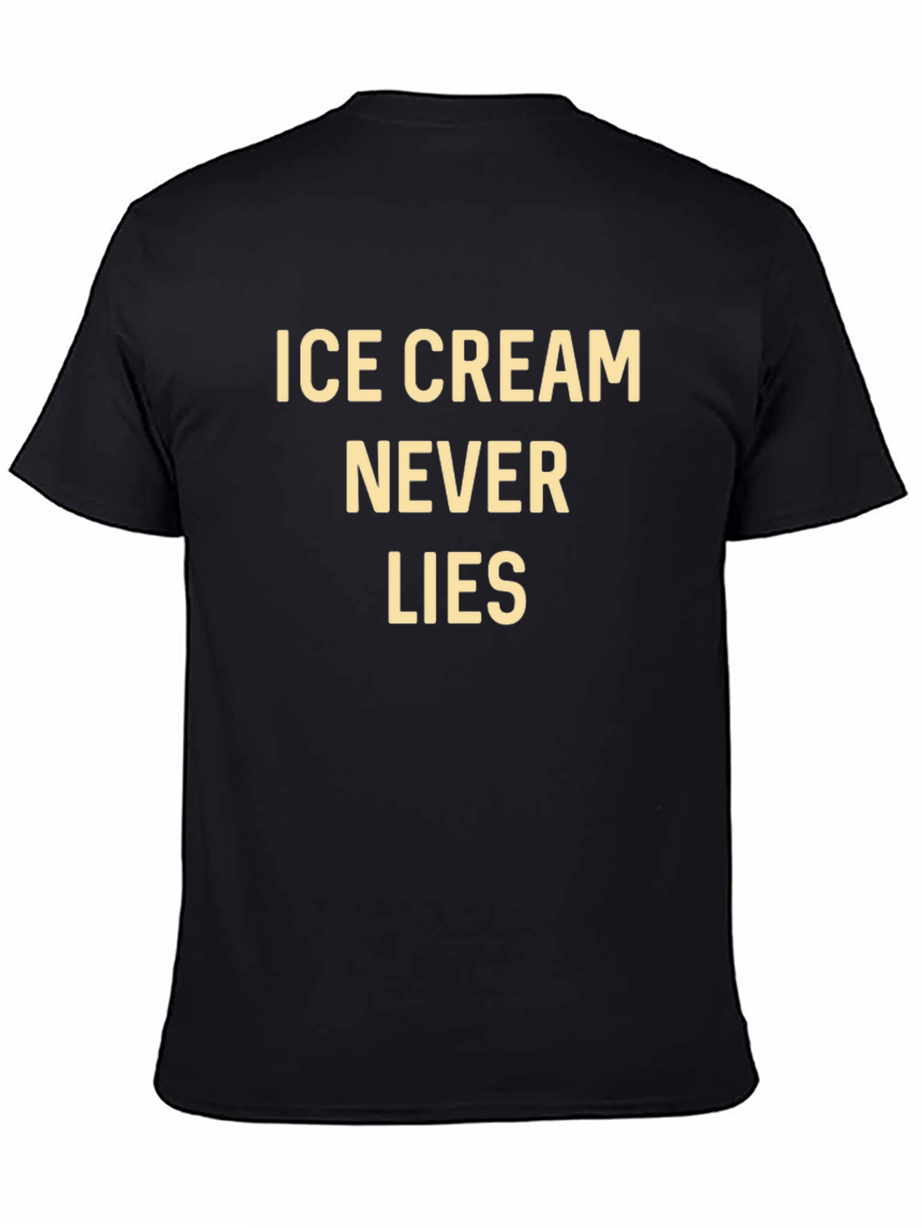 Black Ice Cream Never Lies Graphic Tee - Soft Cotton Shirt view 4