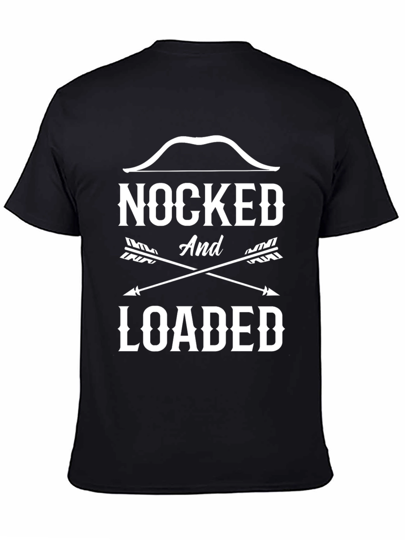Black Nocked and Loaded Graphic Tee - Archery T-Shirt view 4
