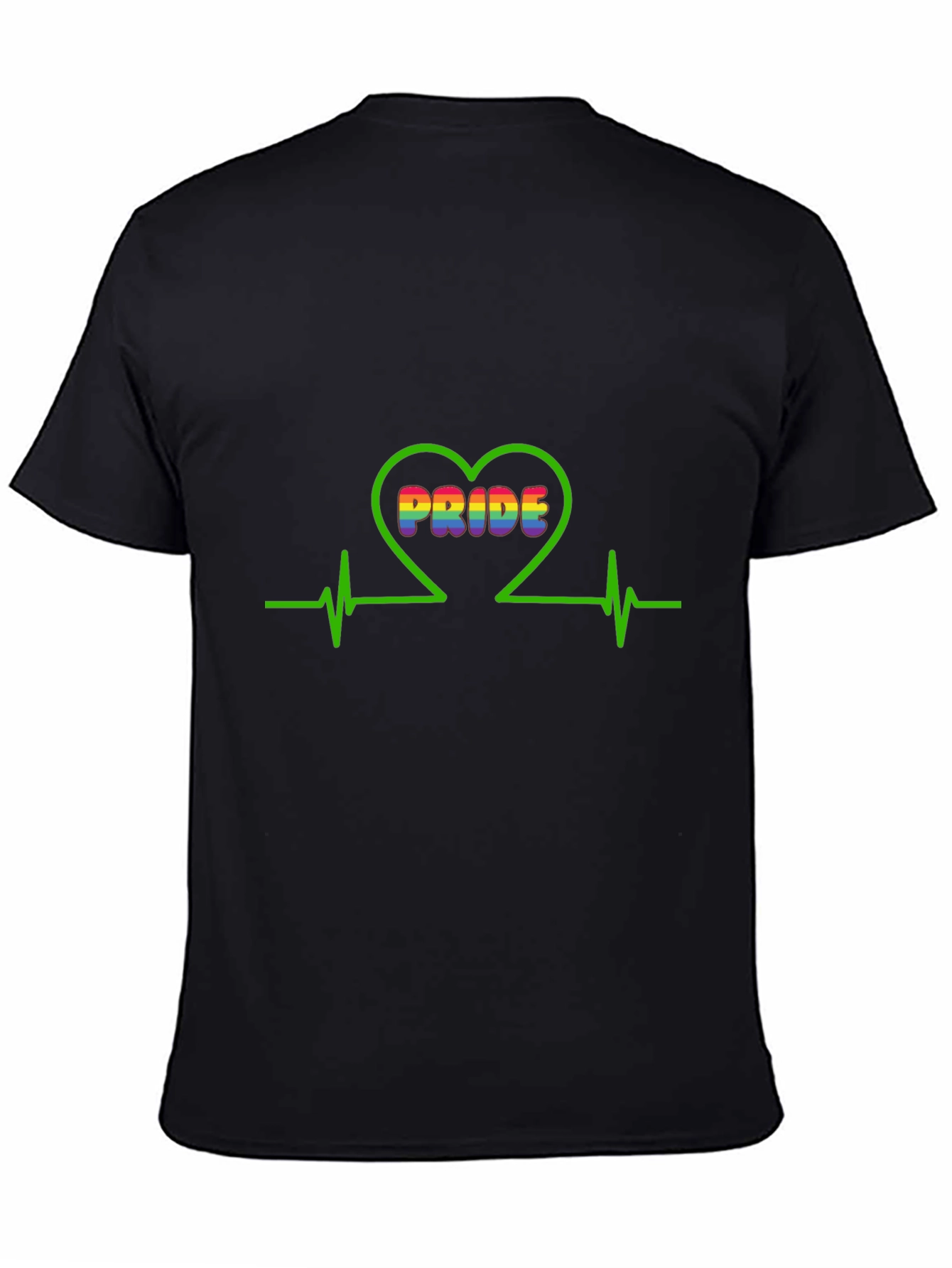 Black Pride Heartbeat Graphic Tee - Black view 4