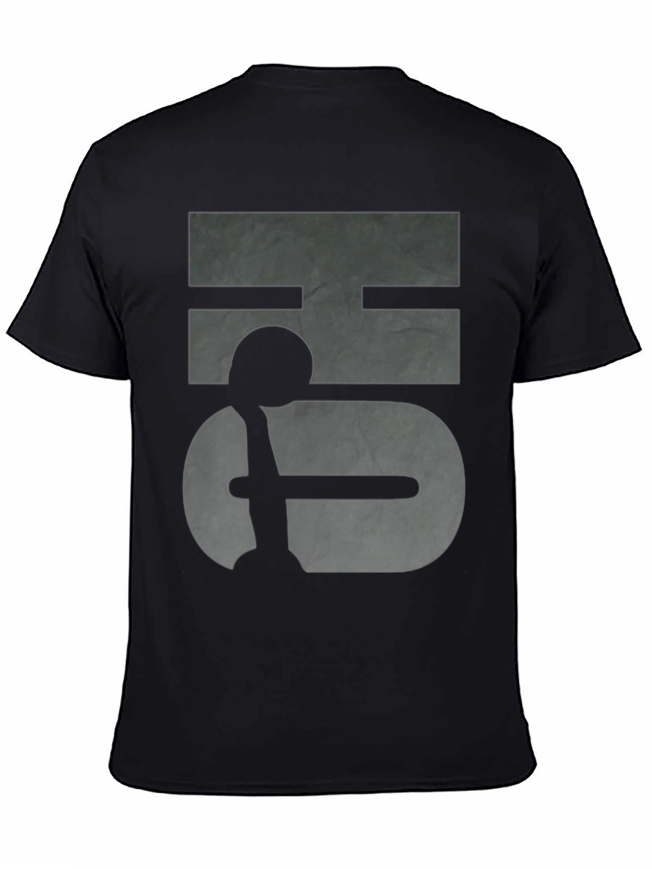 Black Abstract Graphic Print Black T-Shirt view 4