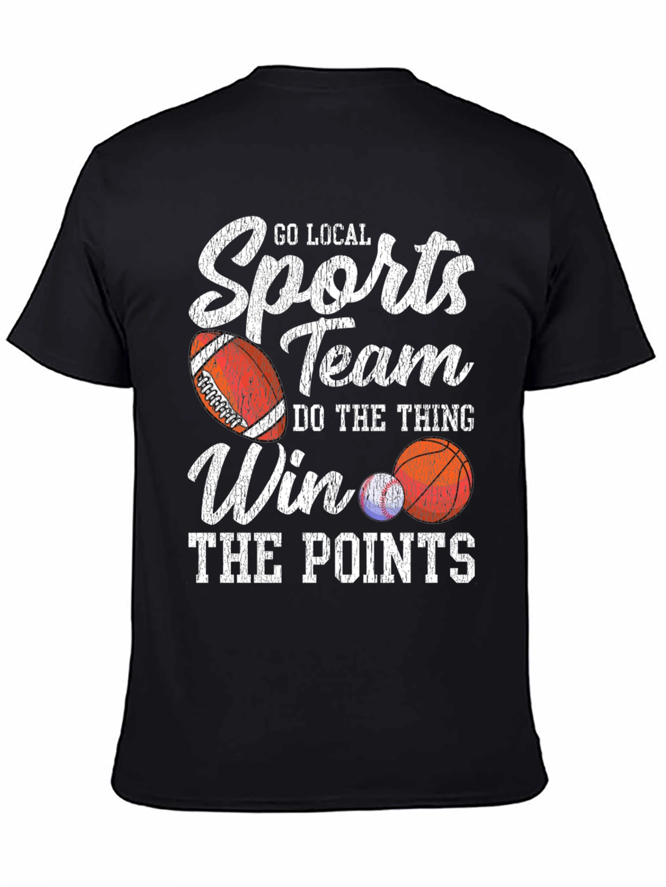 Black Go Local Sports Team T-Shirt view 4
